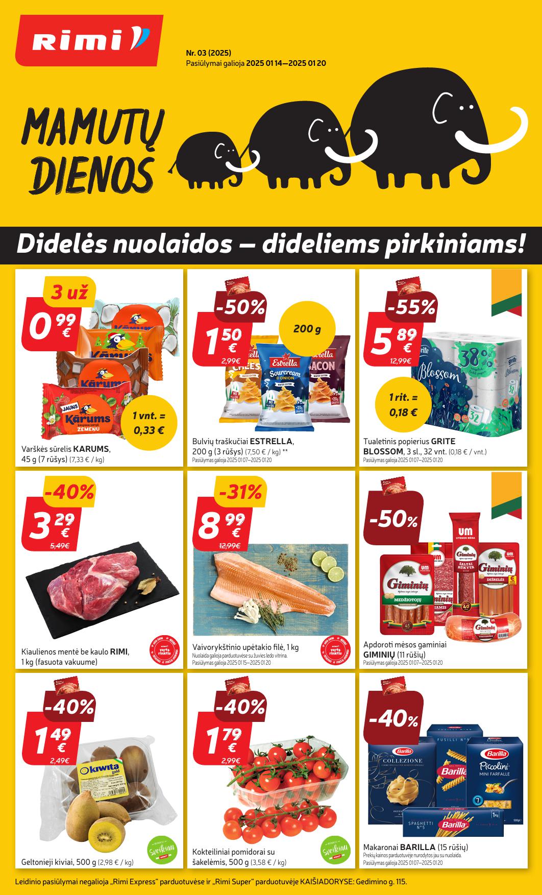 Naujausias RIMI kaininis katalogas 2025.01.14 - 2025.01.20