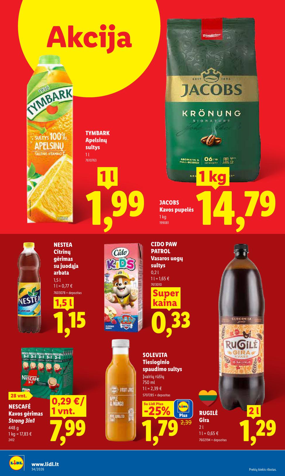 Naujausias LIDL kaininis katalogas 2026.08.17 - 2026.08.23