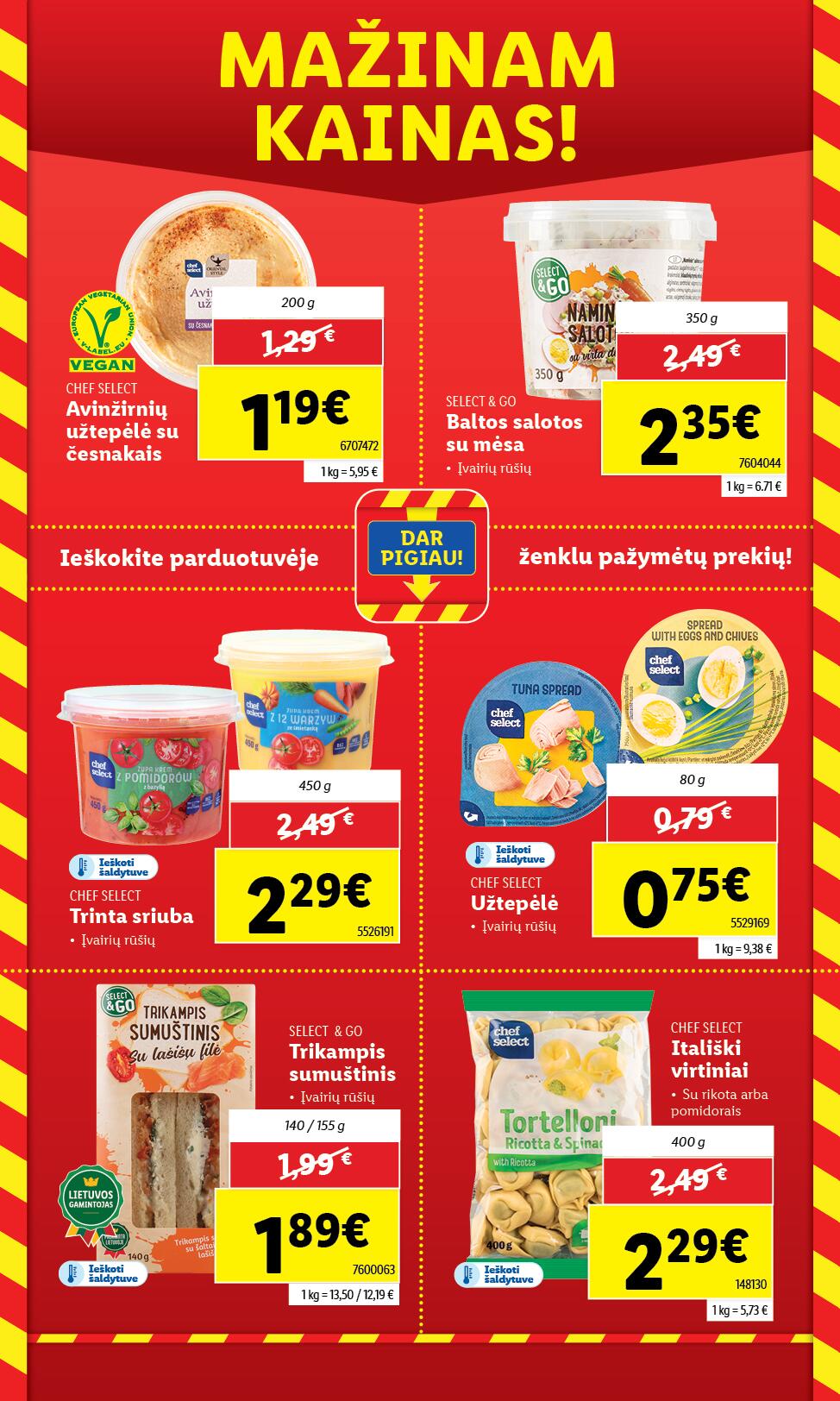 LIDL katalogas "MAŽINAM KAINAS!"