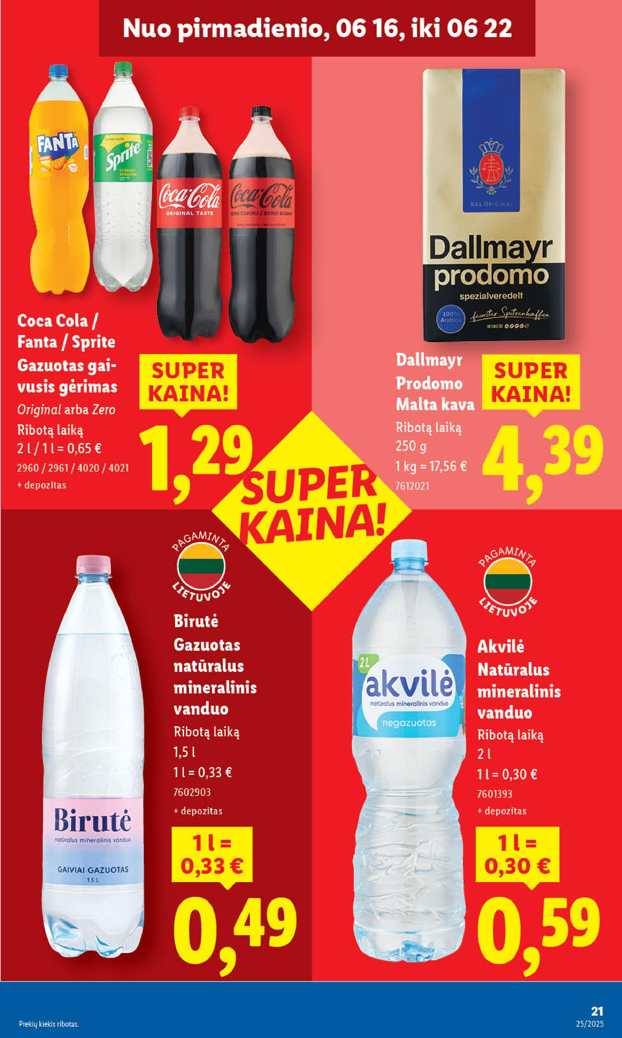 LIDL akcijų ir nuolaidų leidinys 2025.06.16 - 2025.06.22
