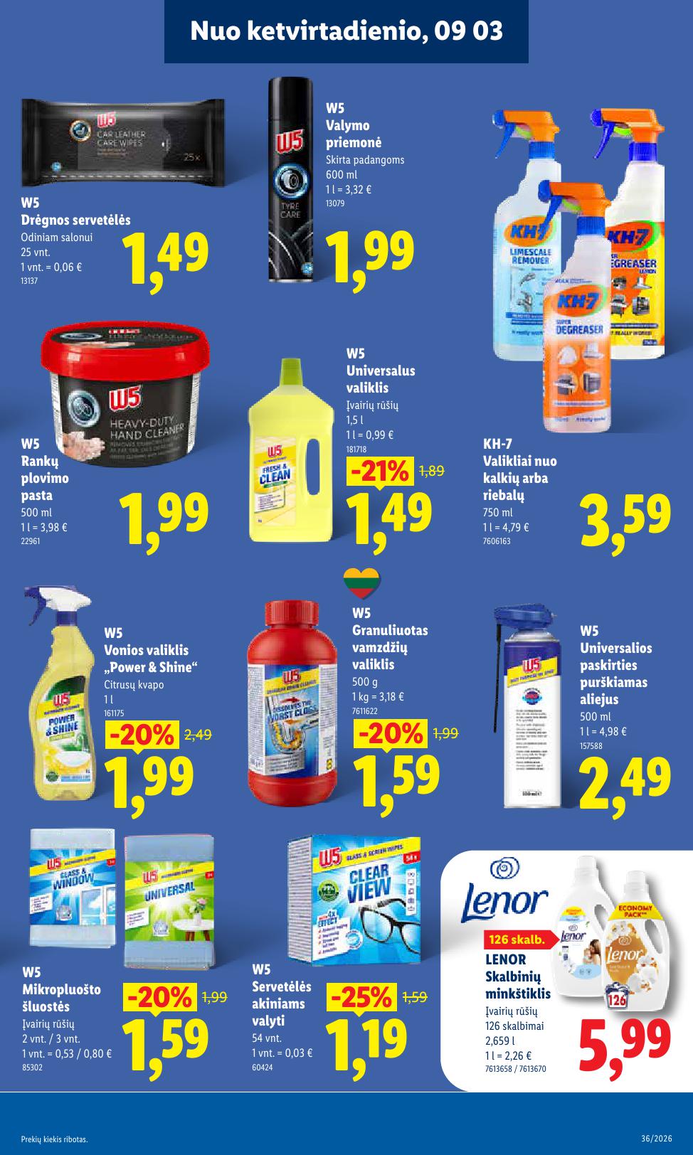LIDL akcijų ir nuolaidų leidinys 2026.08.31 - 2026.09.06