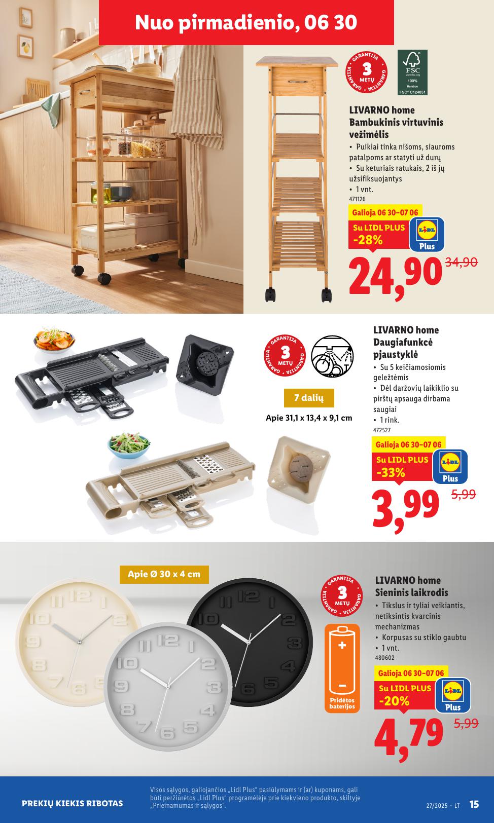 LIDL ne maisto prekių leidinys 2025.06.30 - 2025.07.06