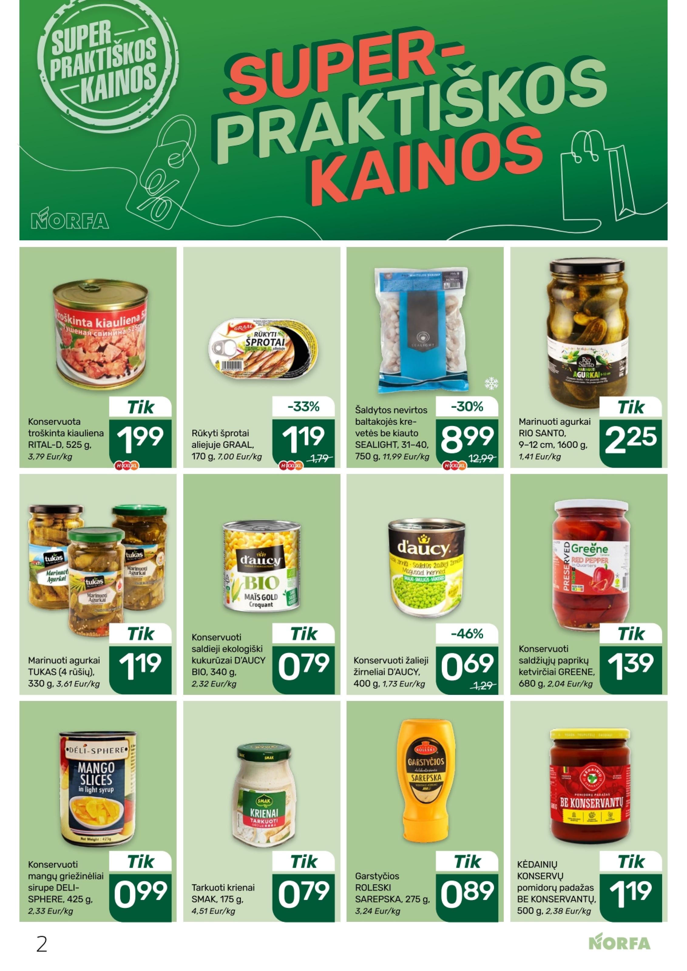 Naujausias NORFA kaininis katalogas 2026.03.19 - 2026.04.01