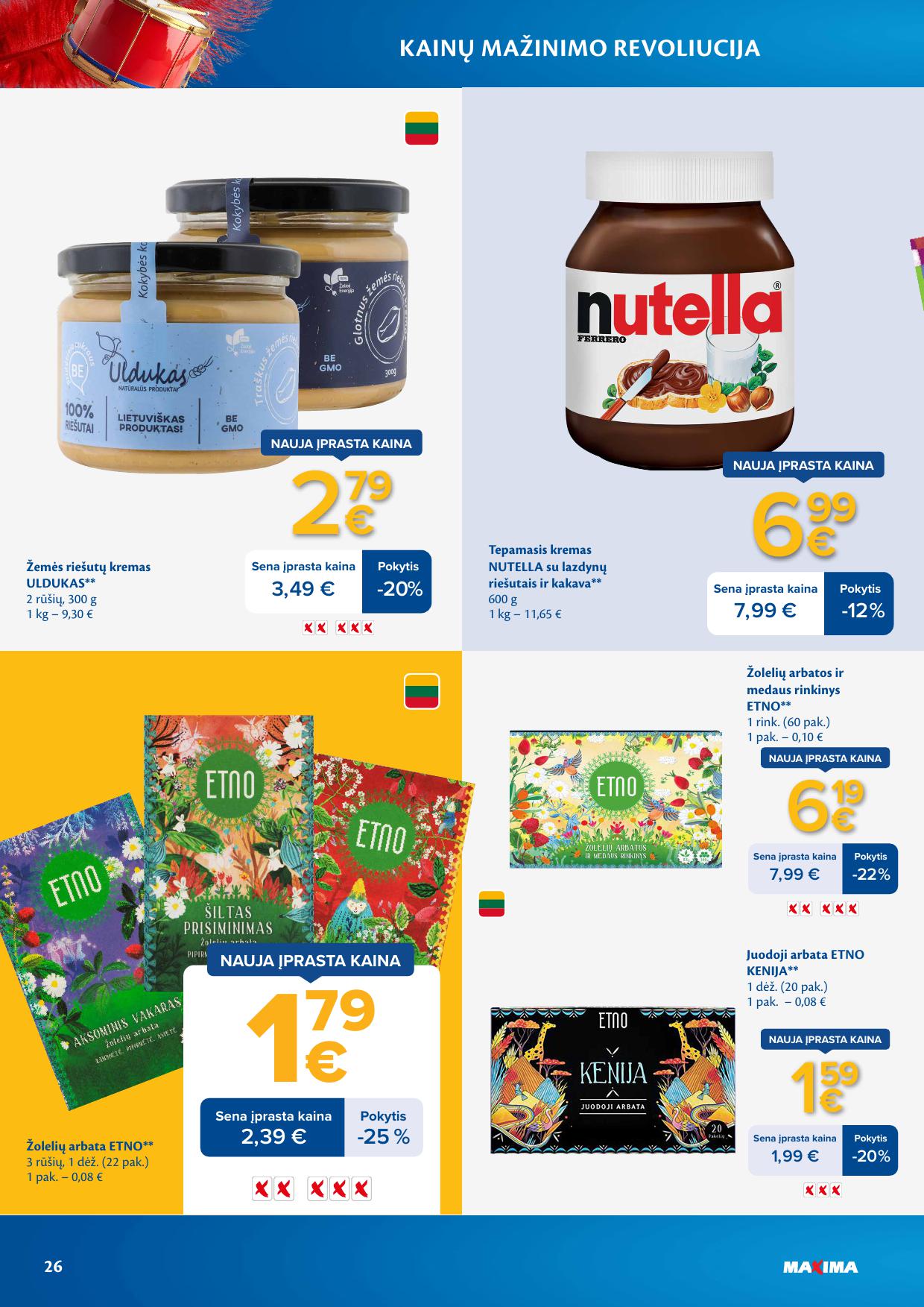 MAXIMA nuolaidų leidinys "Kainų mažinimo revoliucija"