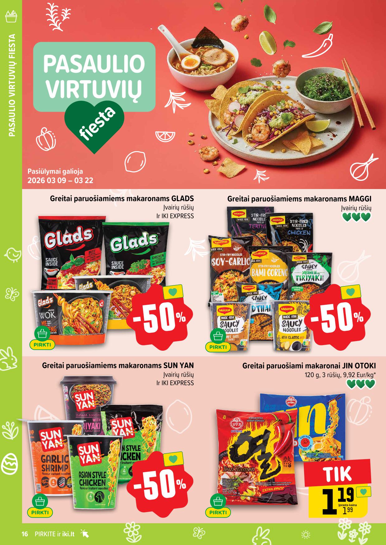 Naujausias IKI kaininis katalogas 2026.03.16 - 2026.03.22