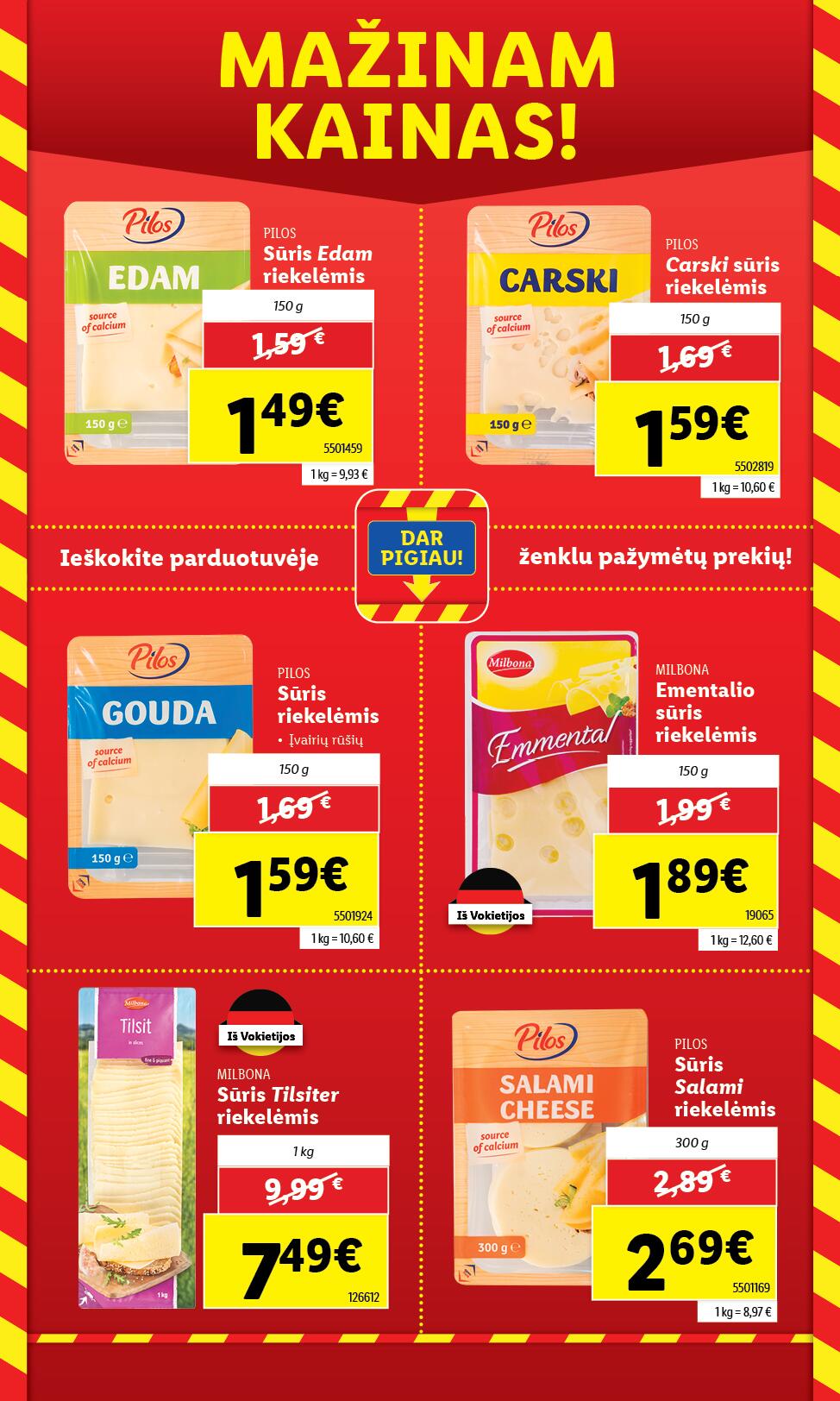 LIDL katalogas "MAŽINAM KAINAS!"