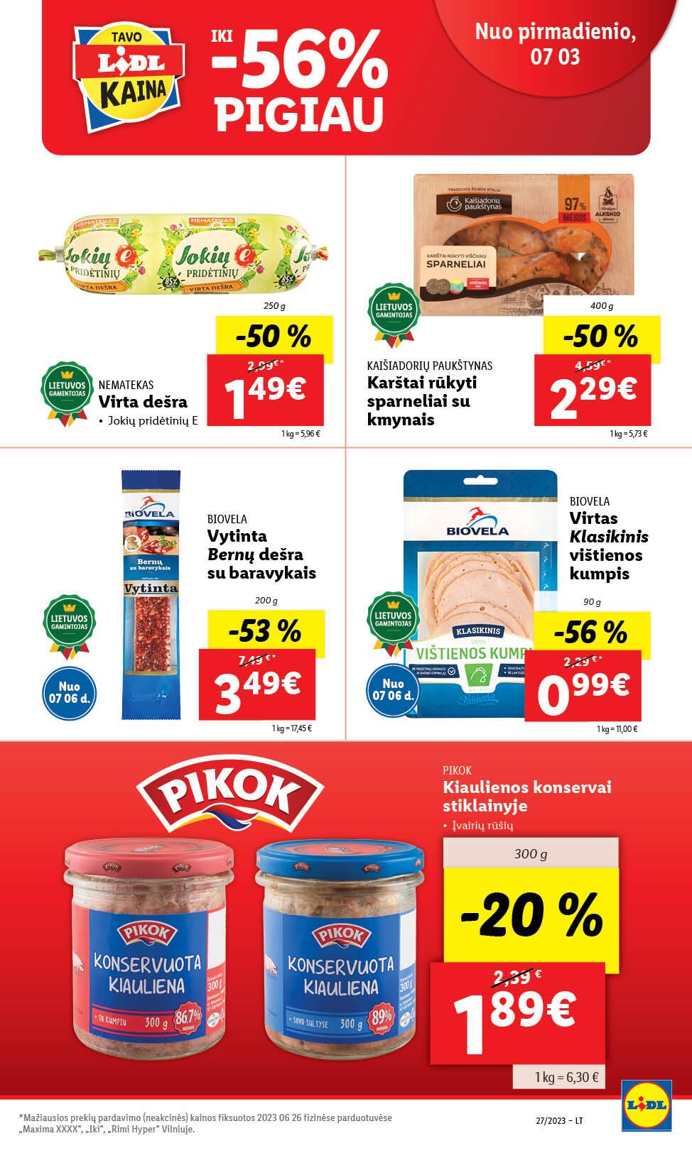 Naujausias LIDL kaininis katalogas 2023.07.03 - 2023.07.09