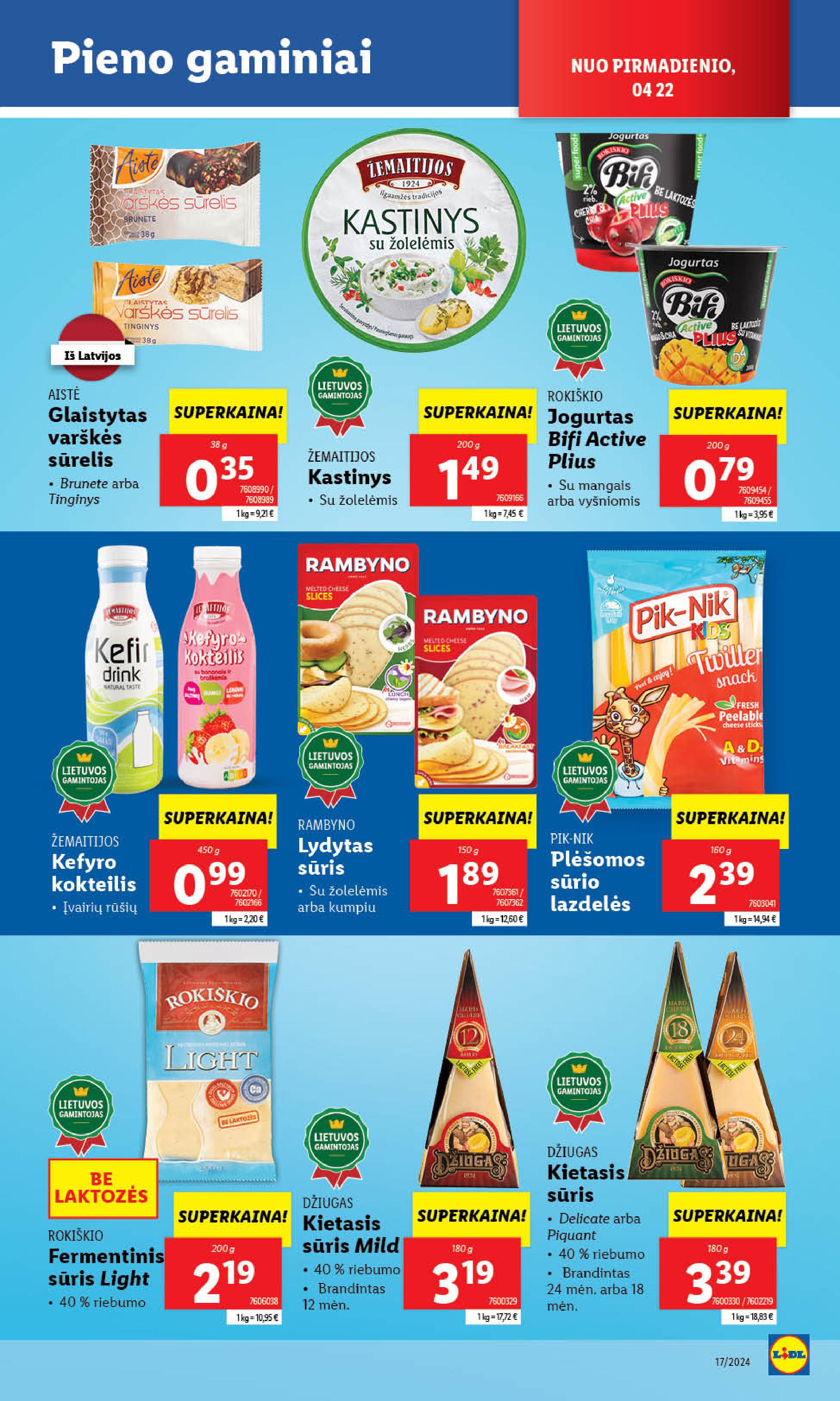 Naujausias LIDL kaininis katalogas 2024.04.22 - 2024.04.28