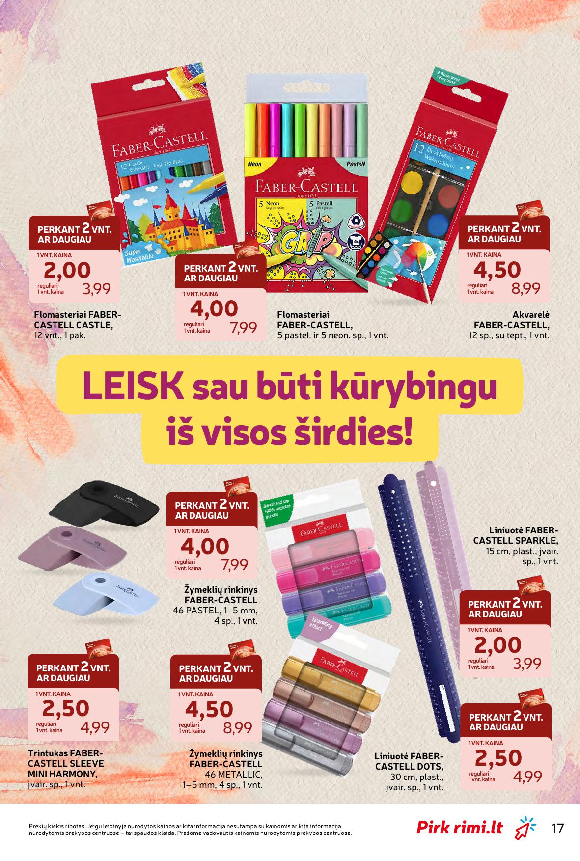 RIMI mokyklinių prekių katalogas "Atgal į mokyklą"