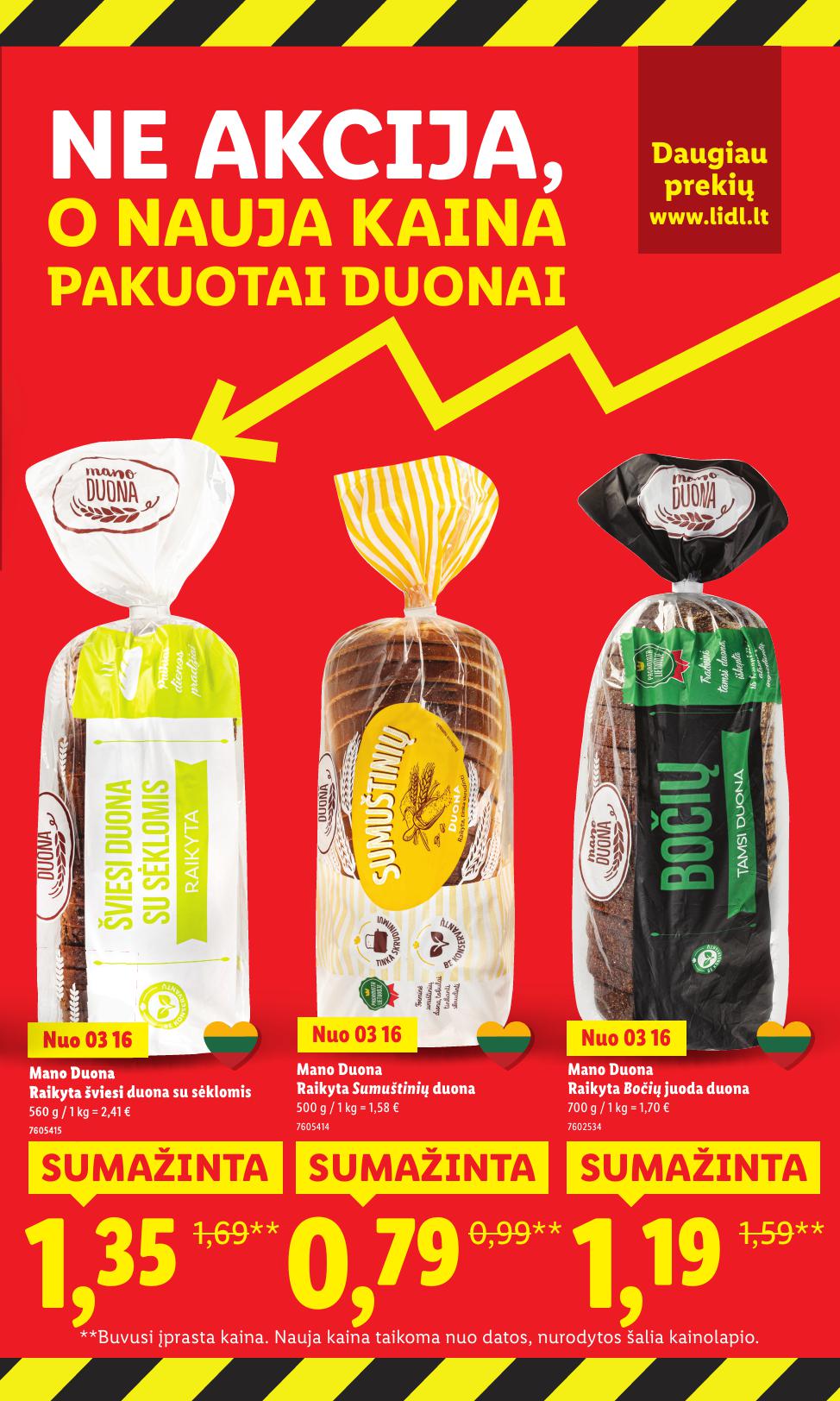 LIDL katalogas "Didysis kainų mažinimas"