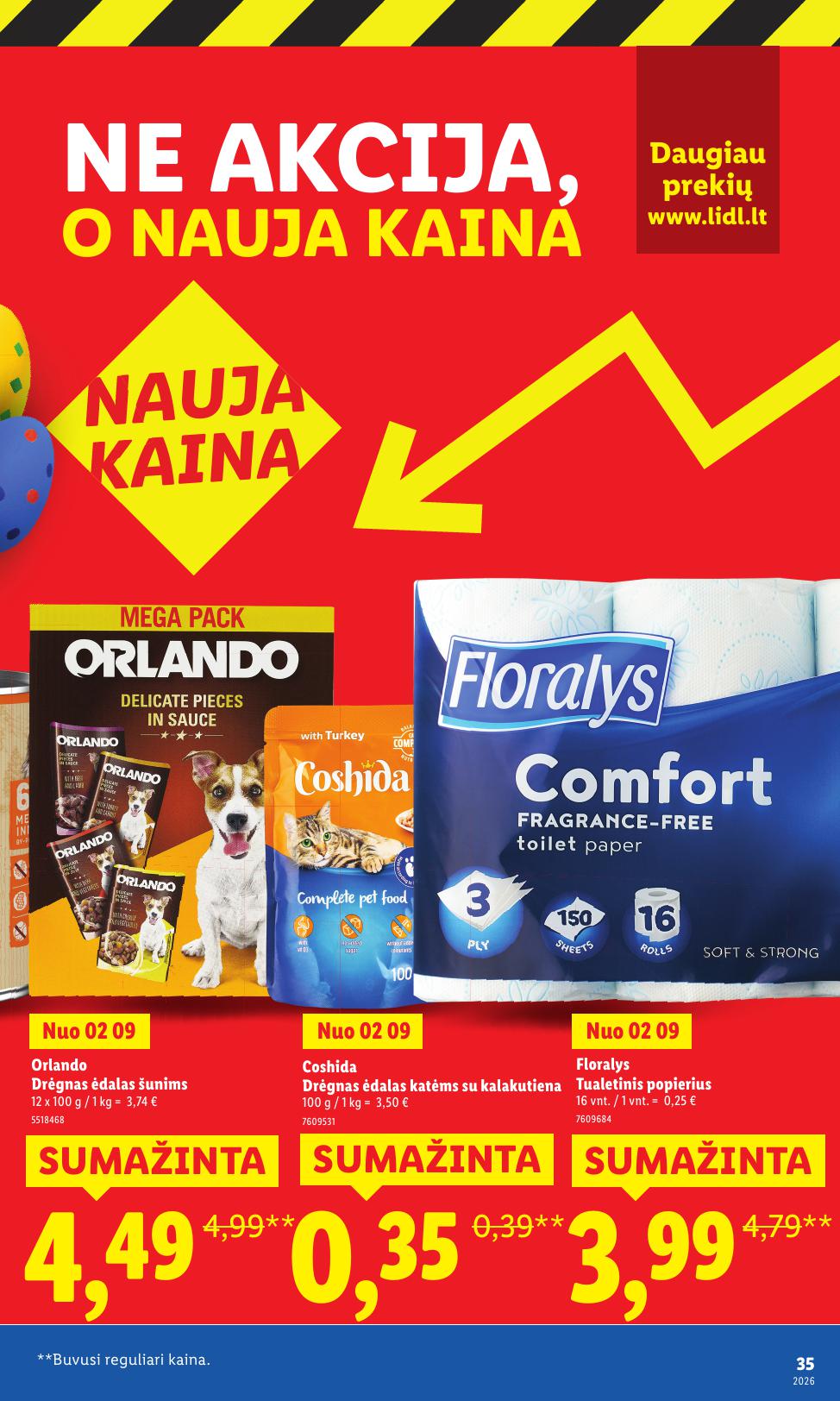LIDL katalogas "Didysis kainų mažinimas"