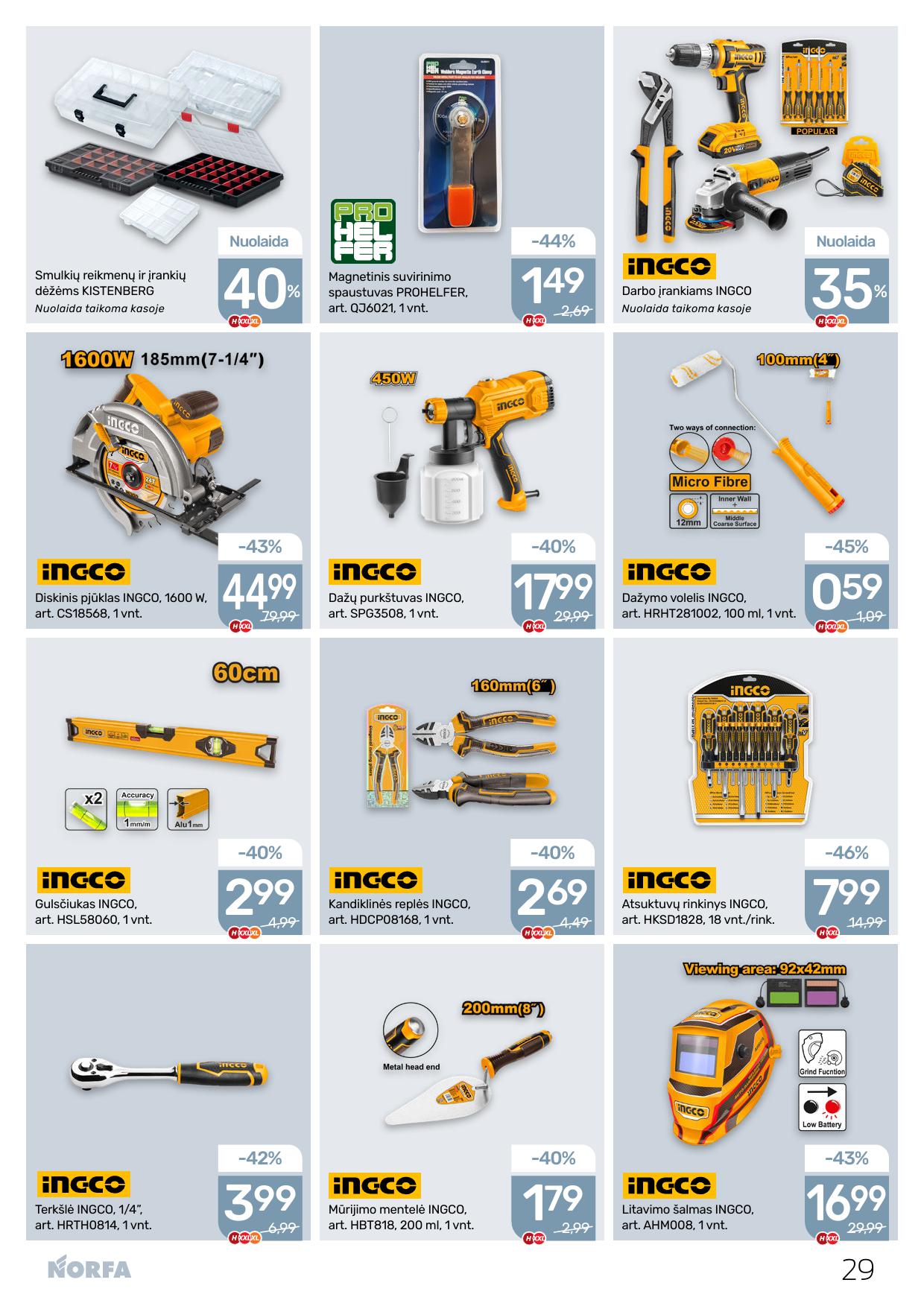 Naujausias NORFA kaininis katalogas 2026.03.05 - 2026.03.18