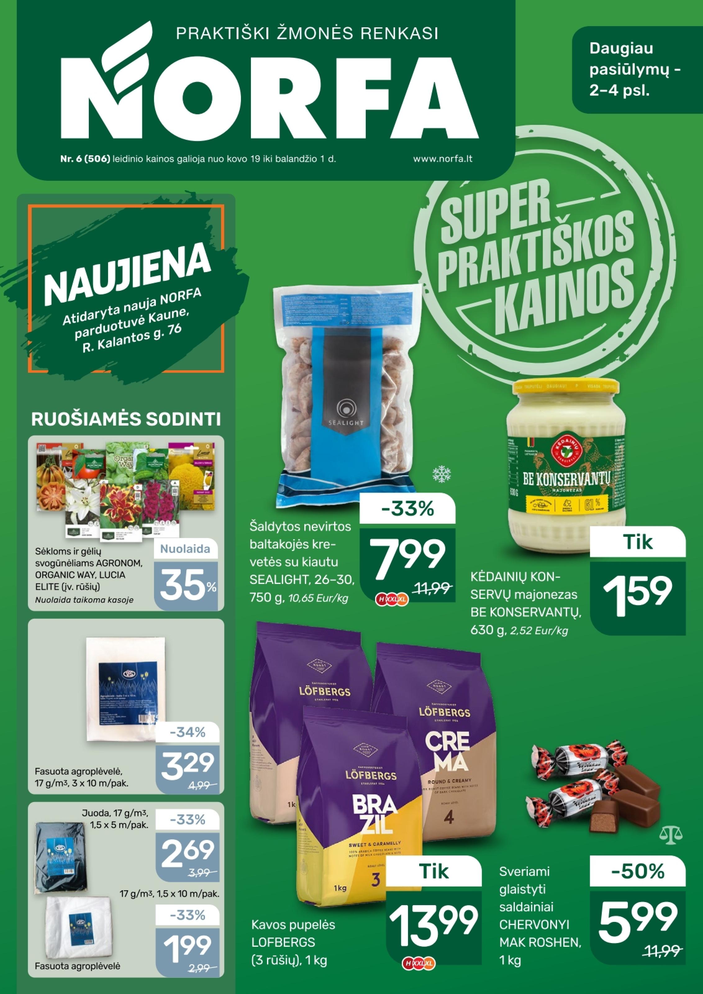 Naujausias NORFA kaininis katalogas 2026.03.19 - 2026.04.01