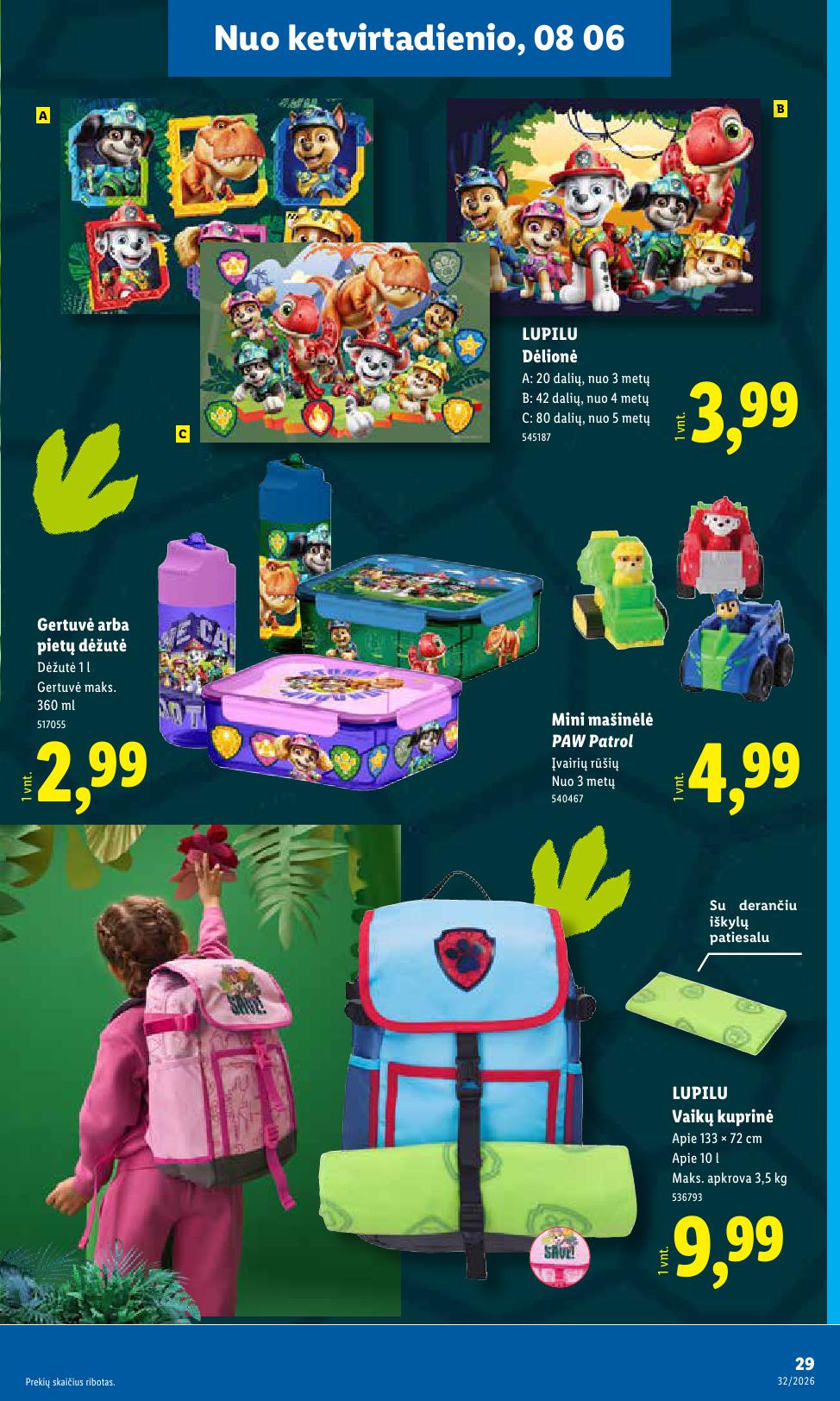 LIDL ne  maisto prekių leidinys 2026.08.03 - 2026.08.09