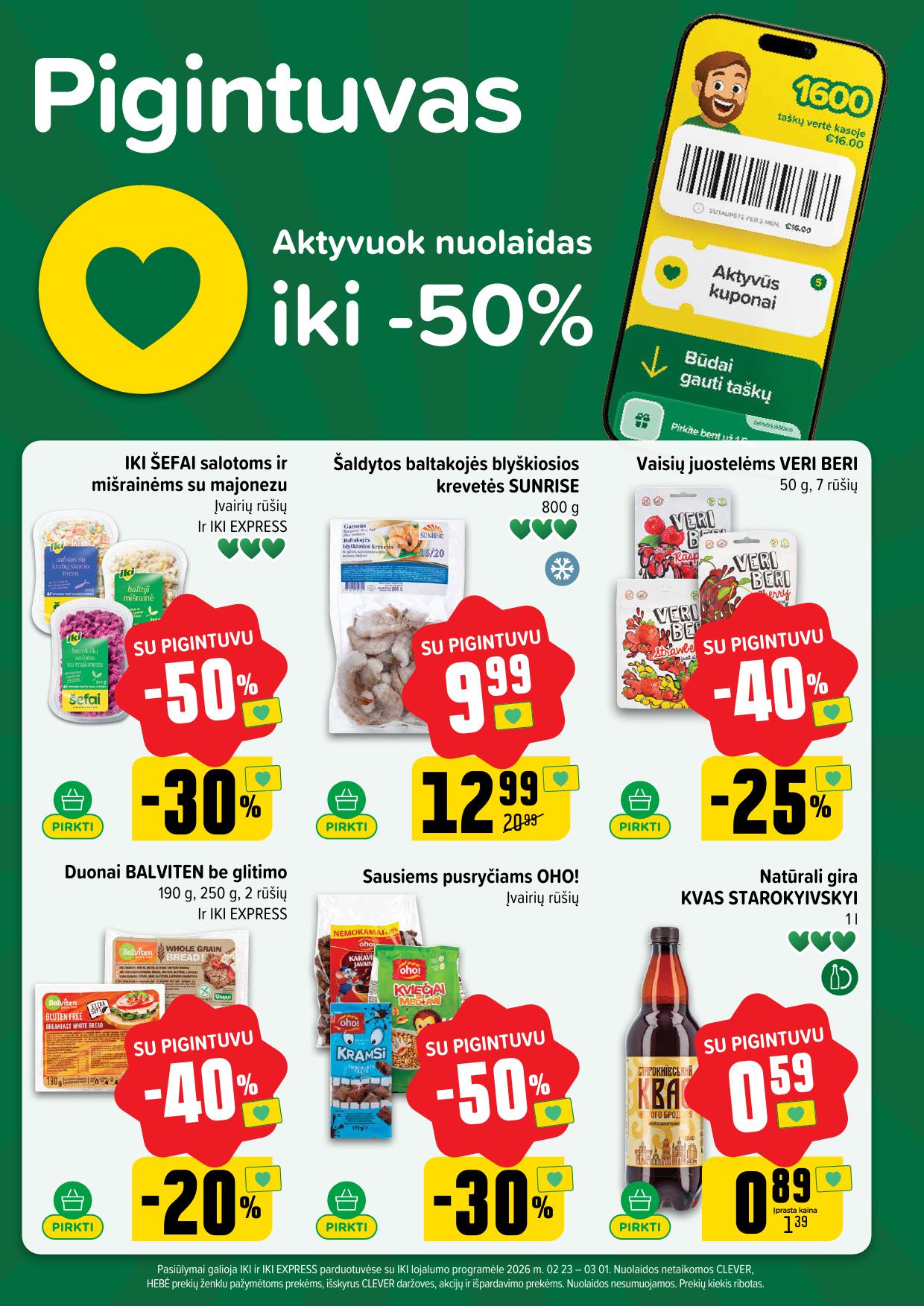 Naujausias IKI kaininis katalogas 2026.02.23 - 2026.03.01