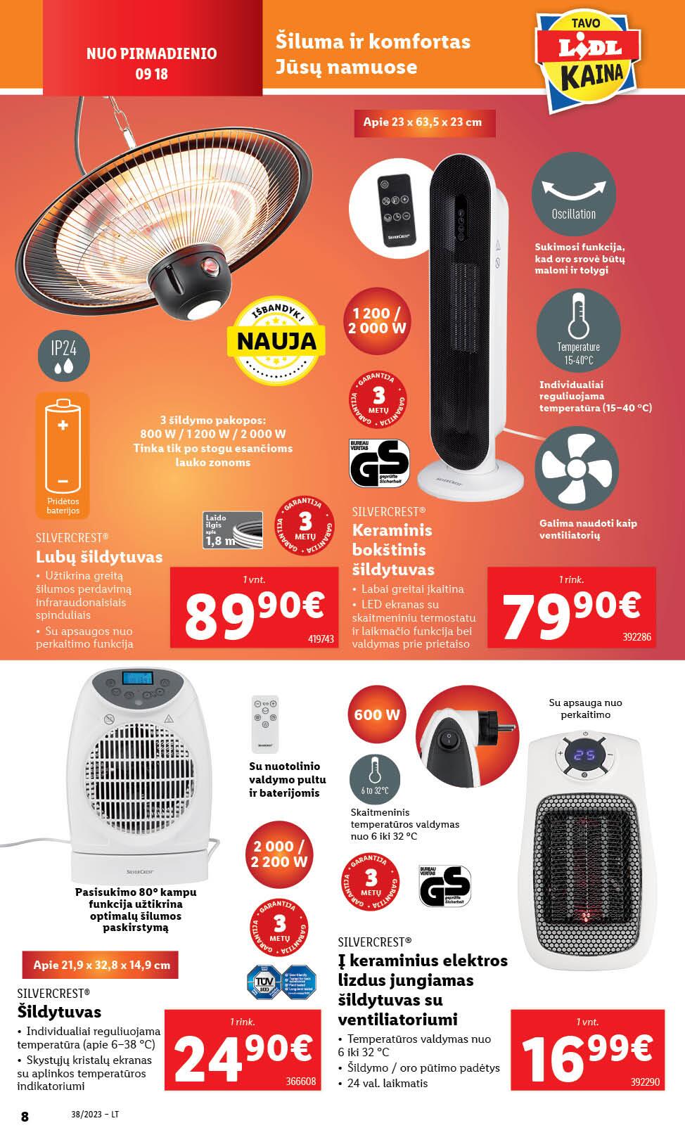 LIDL ne maisto prekių leidinys 2023.09.18 - 2023.09.24.