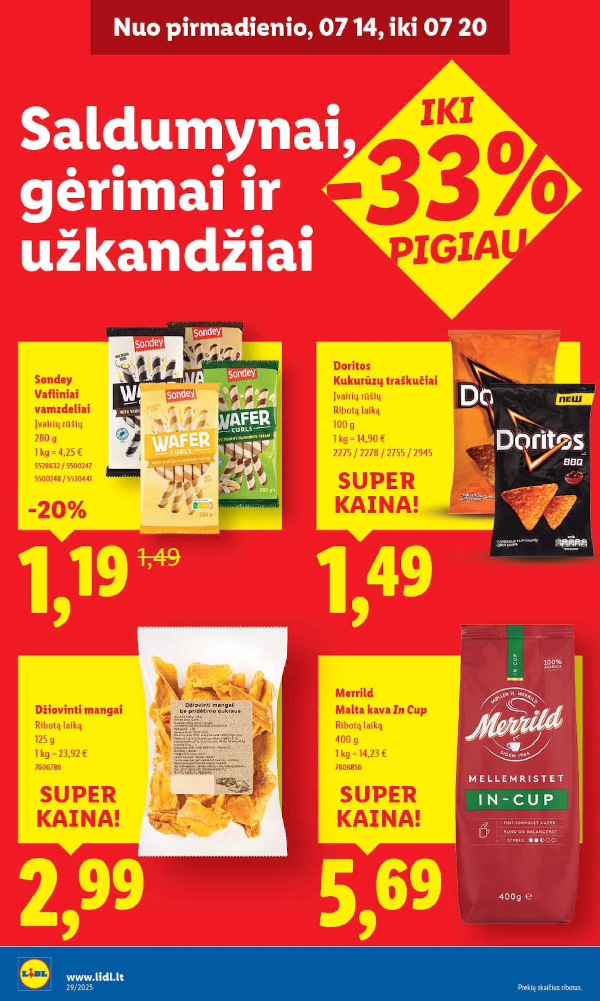Naujausias LIDL kaininis katalogas 2025.07.14 - 2025.07.20