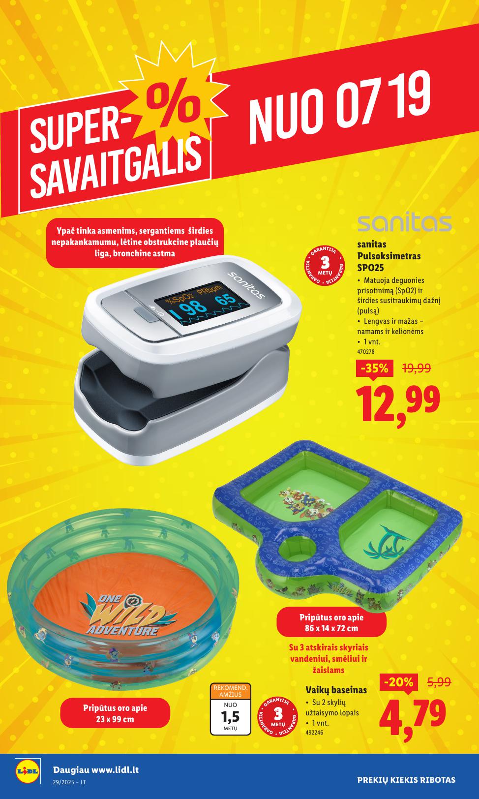 LIDL ne maisto prekių leidinys 2025.07.14 - 2025.07.20