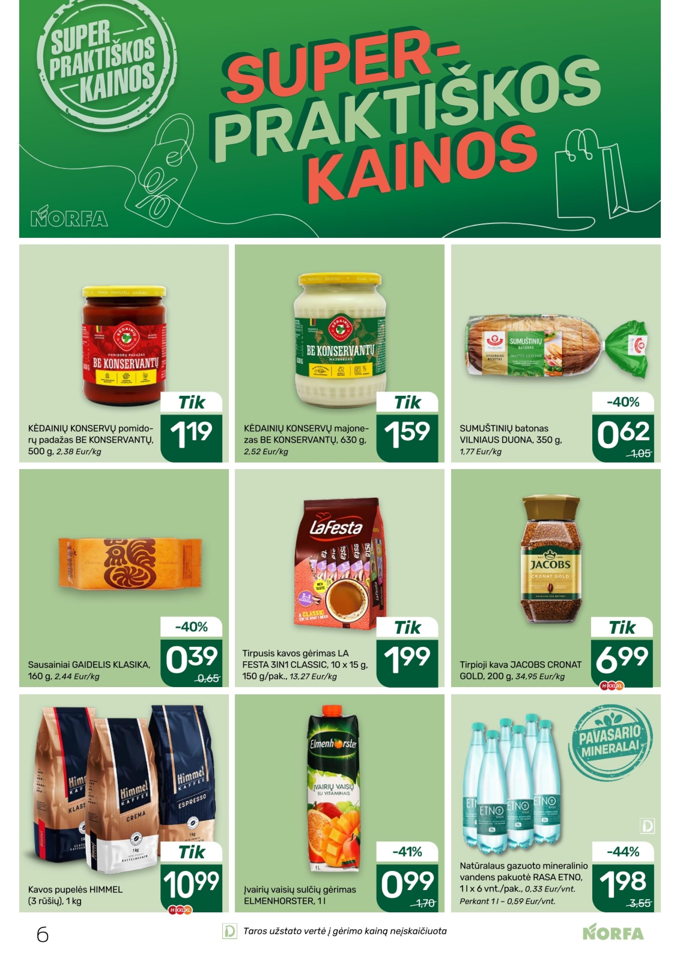 Naujausias NORFA kaininis katalogas 2026.04.16 - 2026.04.29