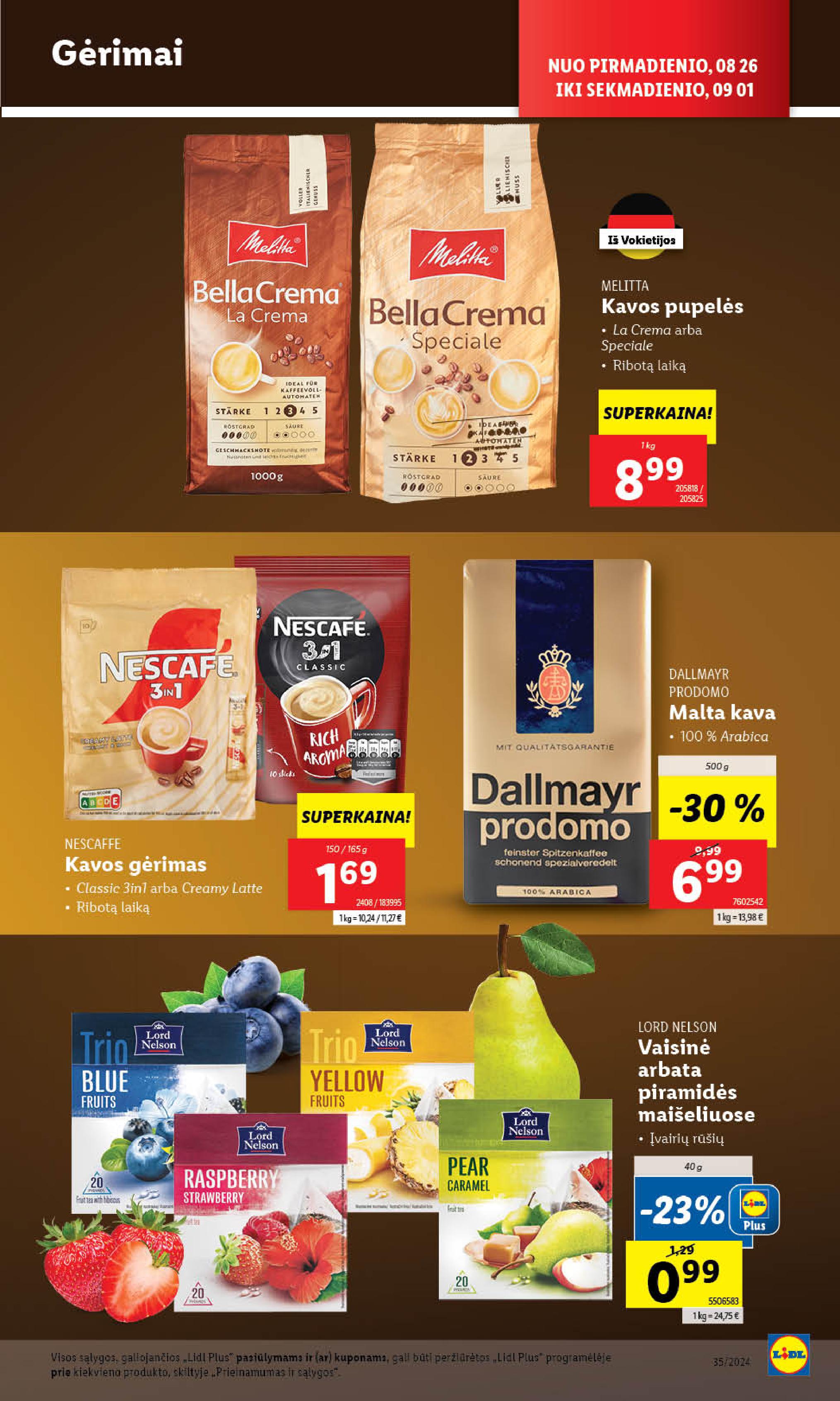 Naujausias LIDL kaininis katalogas 2024.08.26 - 2024.09.01