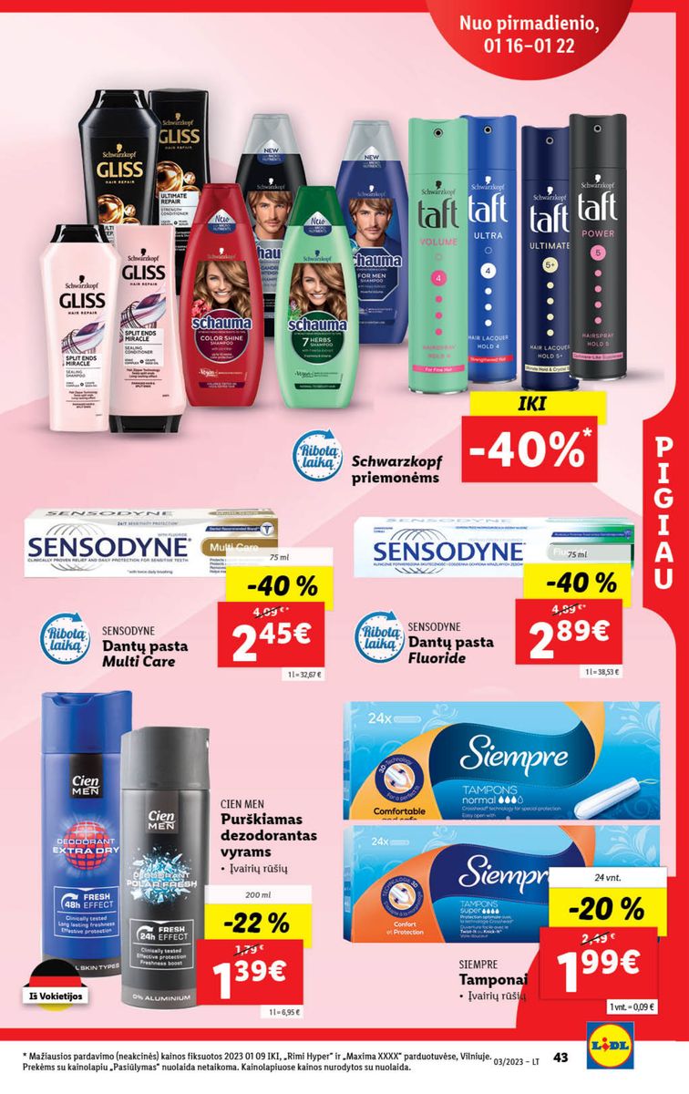 Naujausias LIDL kaininis katalogas 2023.01.16 - 2023.01.22