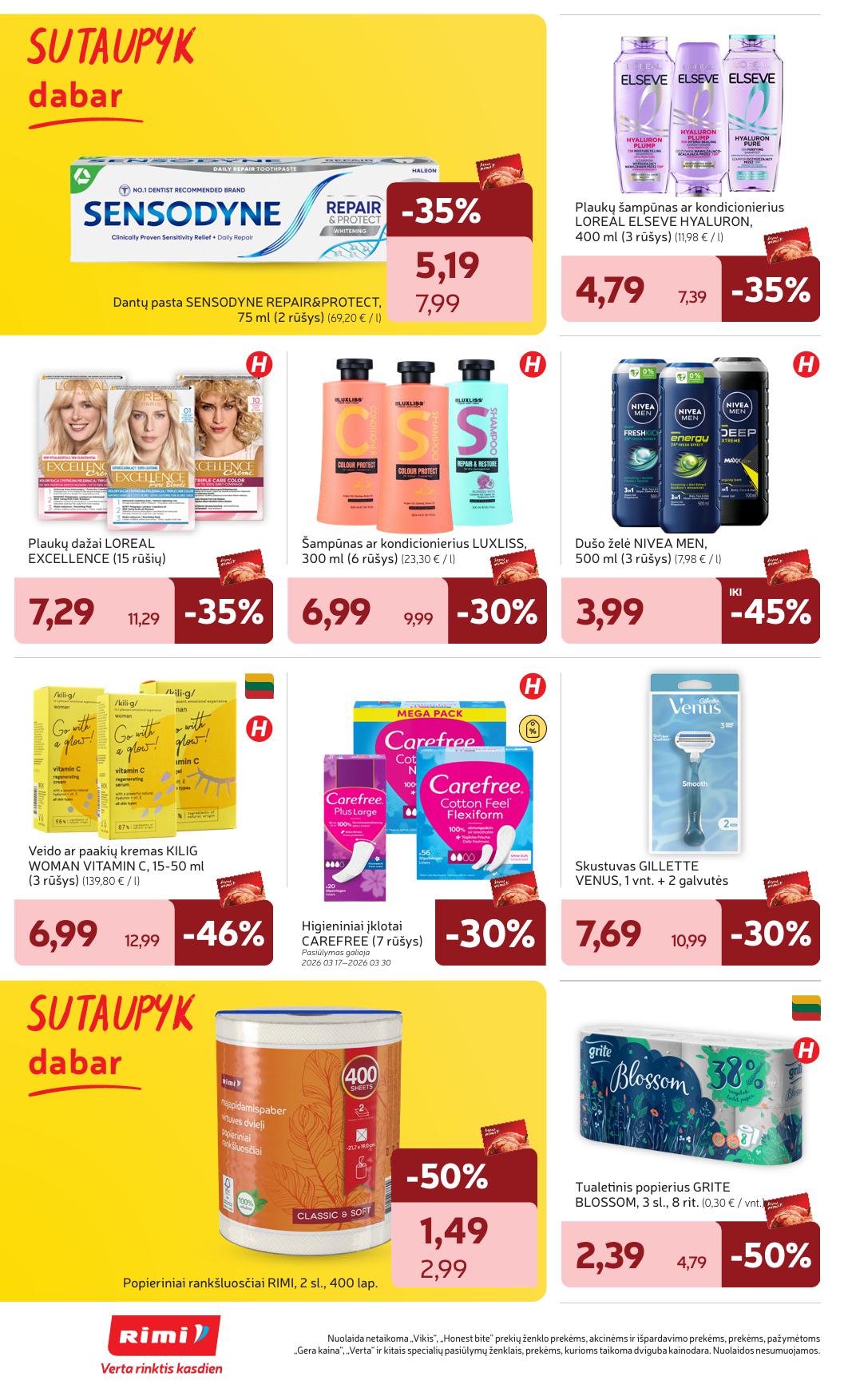Naujausias RIMI kaininis katalogas 2026.03.24 - 2026.03.30