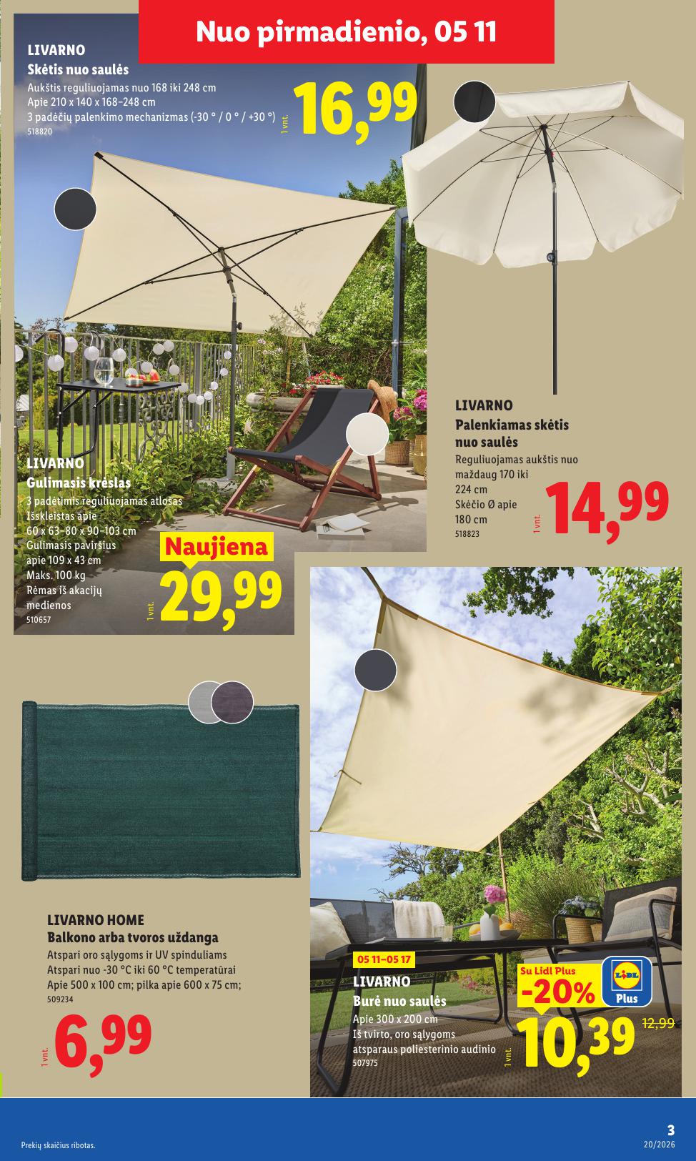 LIDL ne maisto prekių leidinys 2026.05.11 - 2026.05.17
