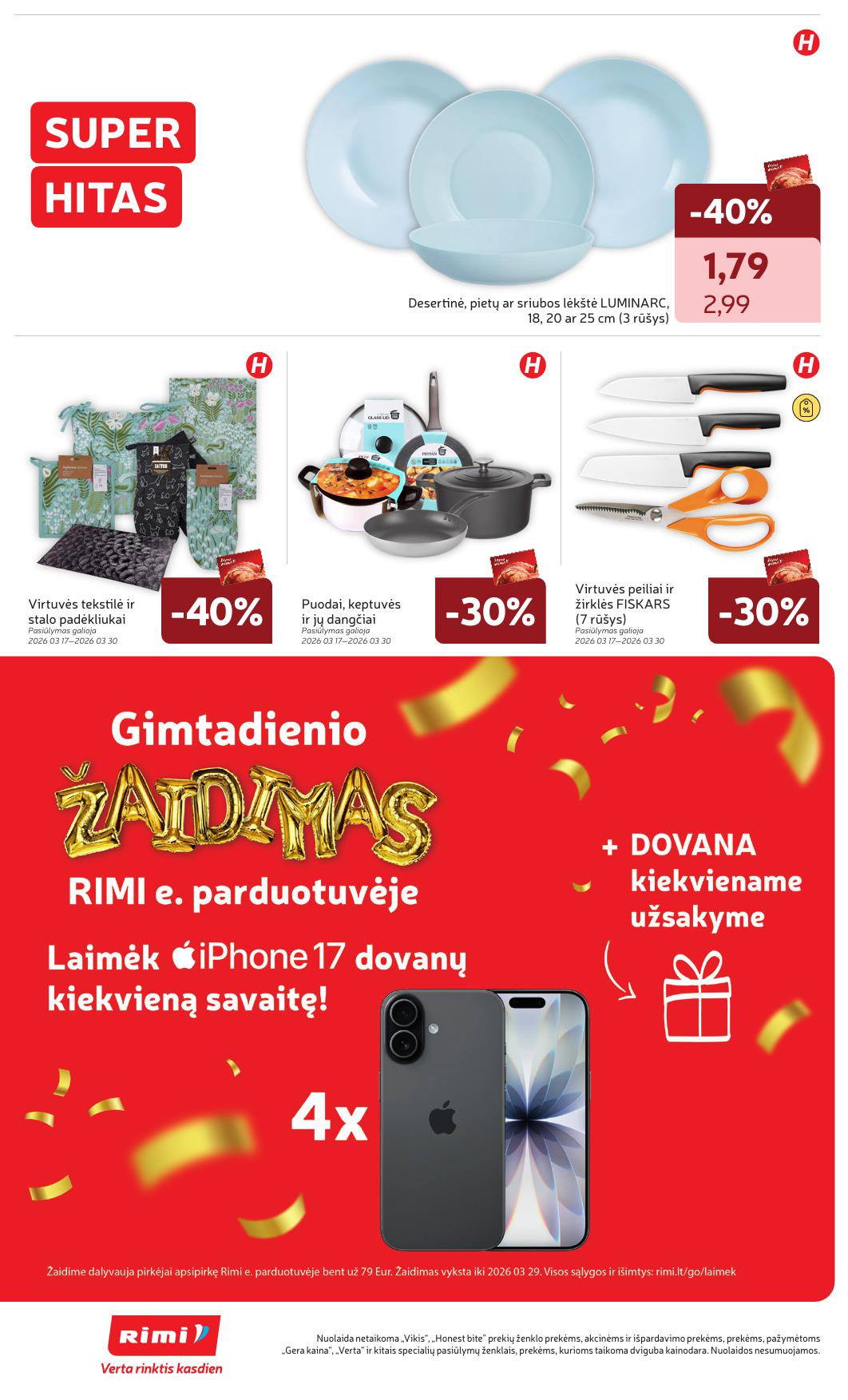 Naujausias RIMI kaininis katalogas 2026.03.24 - 2026.03.30