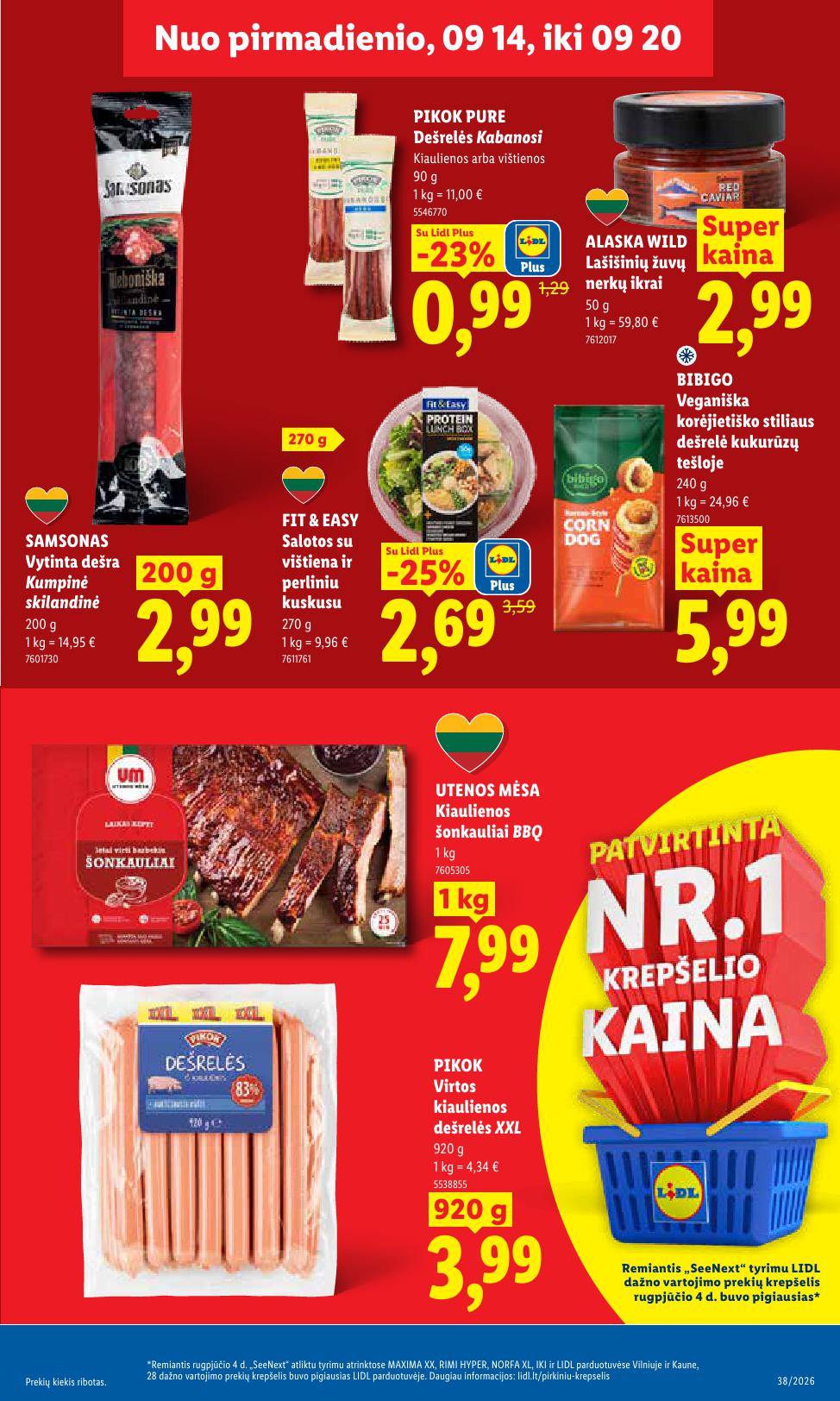 Naujausias LIDL kaininis katalogas 2026.09.14 - 2026.09.20