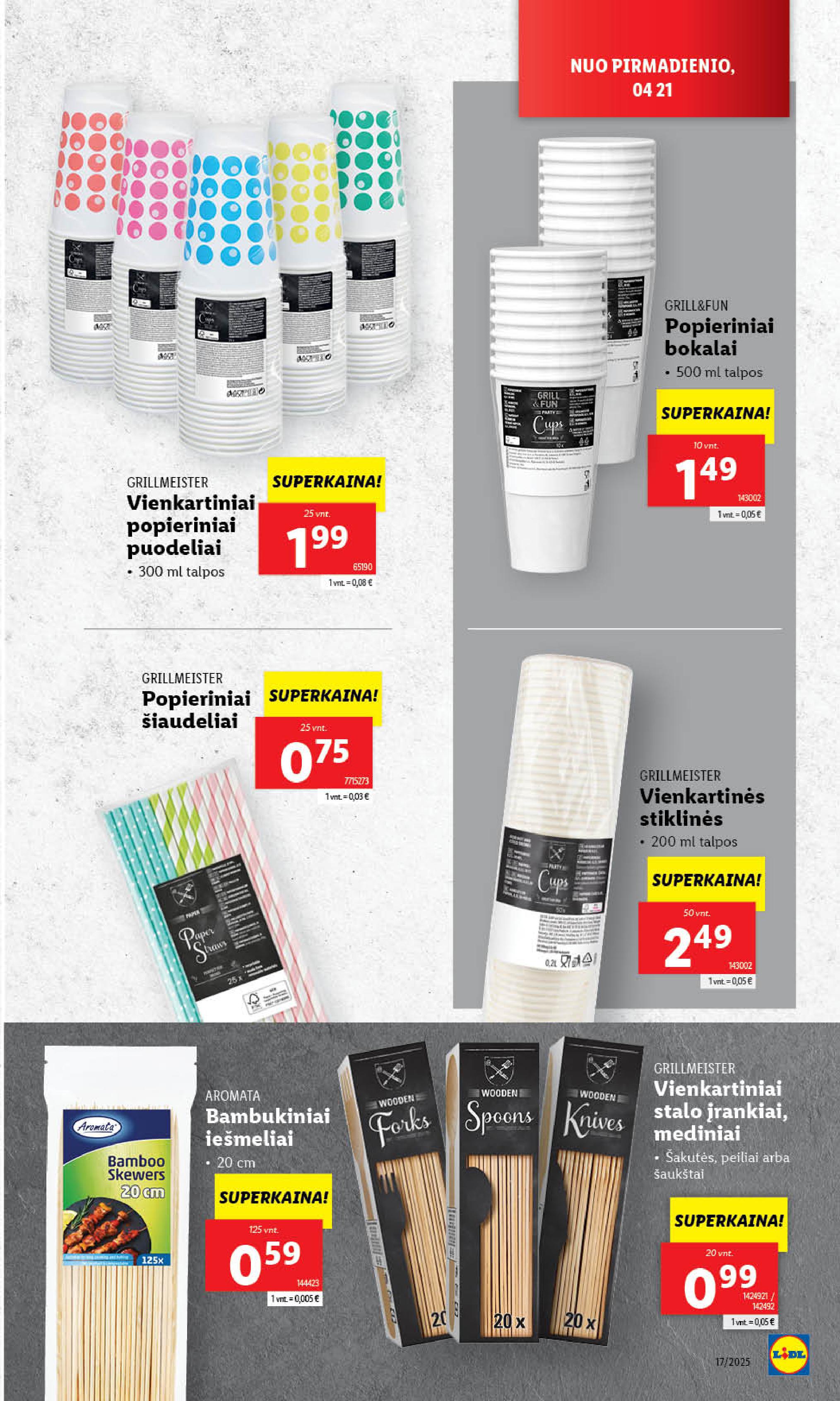 LIDL akcijų ir nuolaidų leidinys 2025.04.21 - 2025.04.27