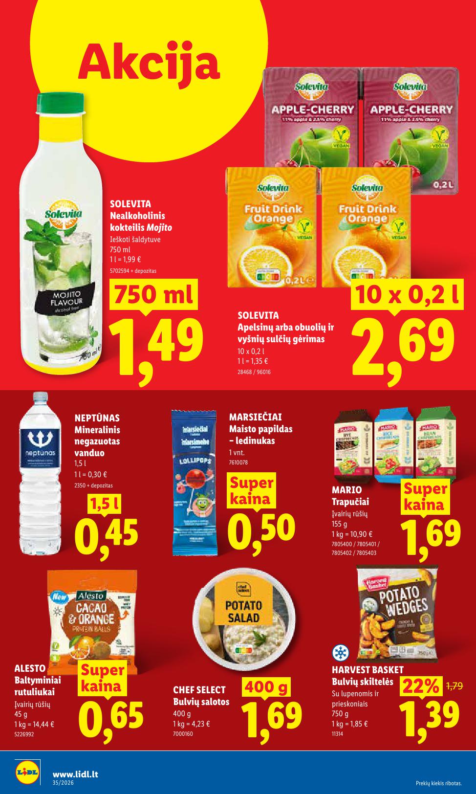 LIDL akcijų ir nuolaidų leidinys 2026.08.24 - 2026.08.30