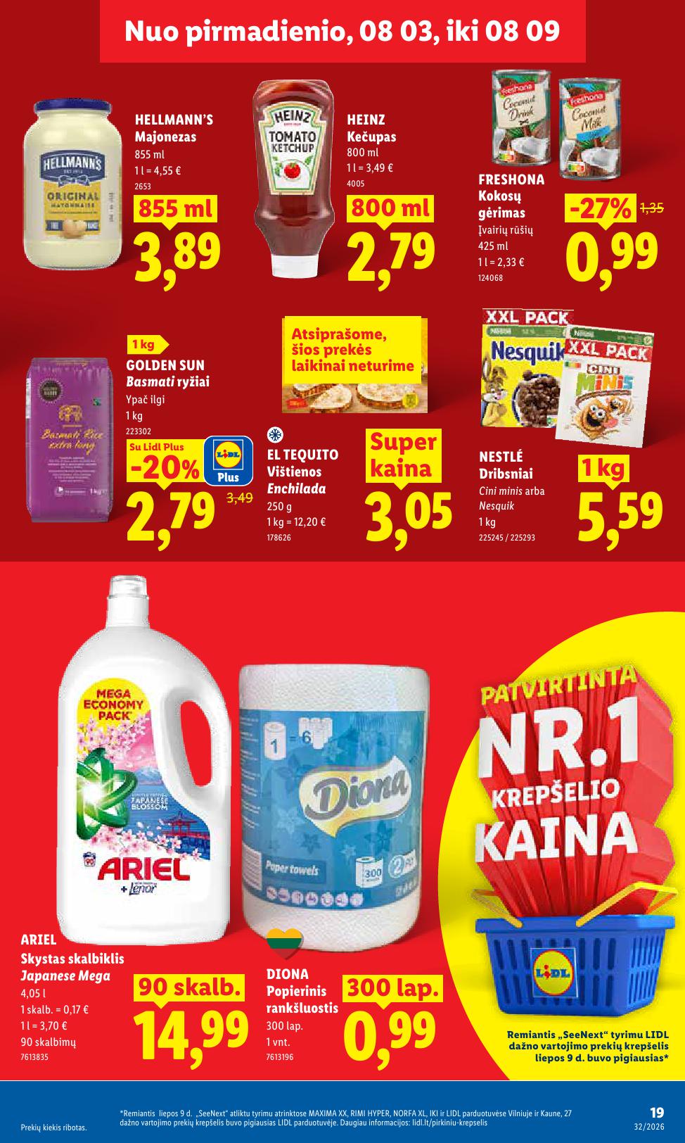 Naujausias LIDL kaininis katalogas 2026.08.03 - 2026.08.09
