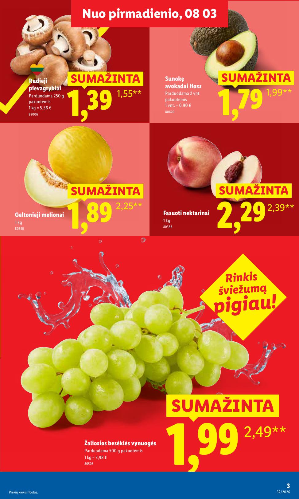 Naujausias LIDL kaininis katalogas 2026.08.03 - 2026.08.09