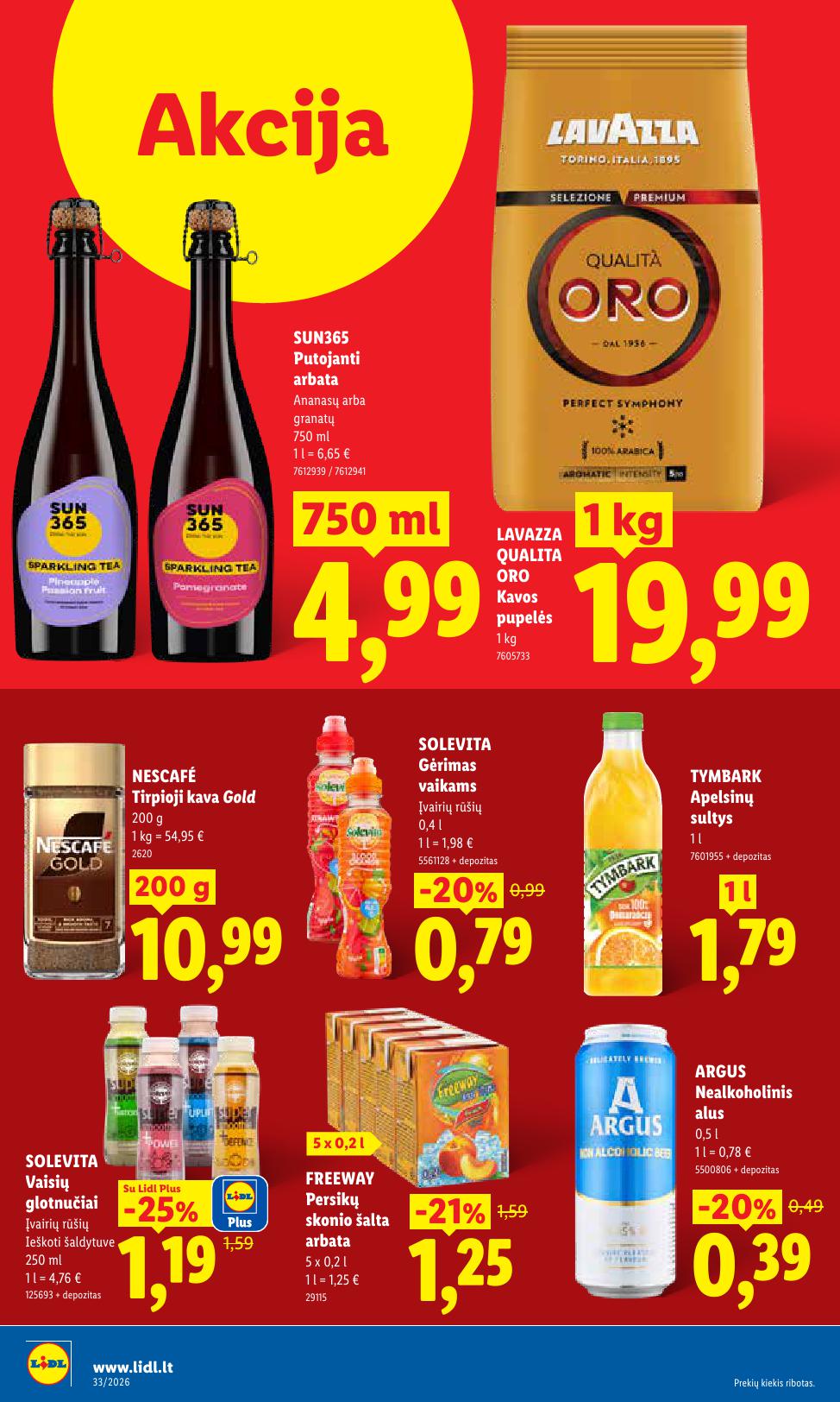 Naujausias LIDL kaininis katalogas 2026.08.10 - 2026.08.16