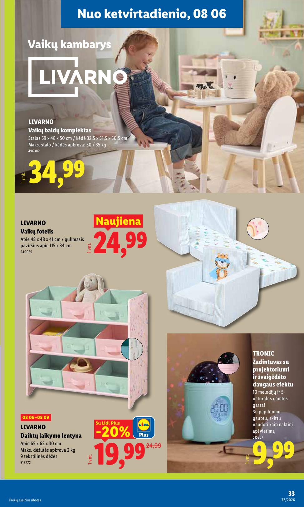 LIDL ne  maisto prekių leidinys 2026.08.03 - 2026.08.09