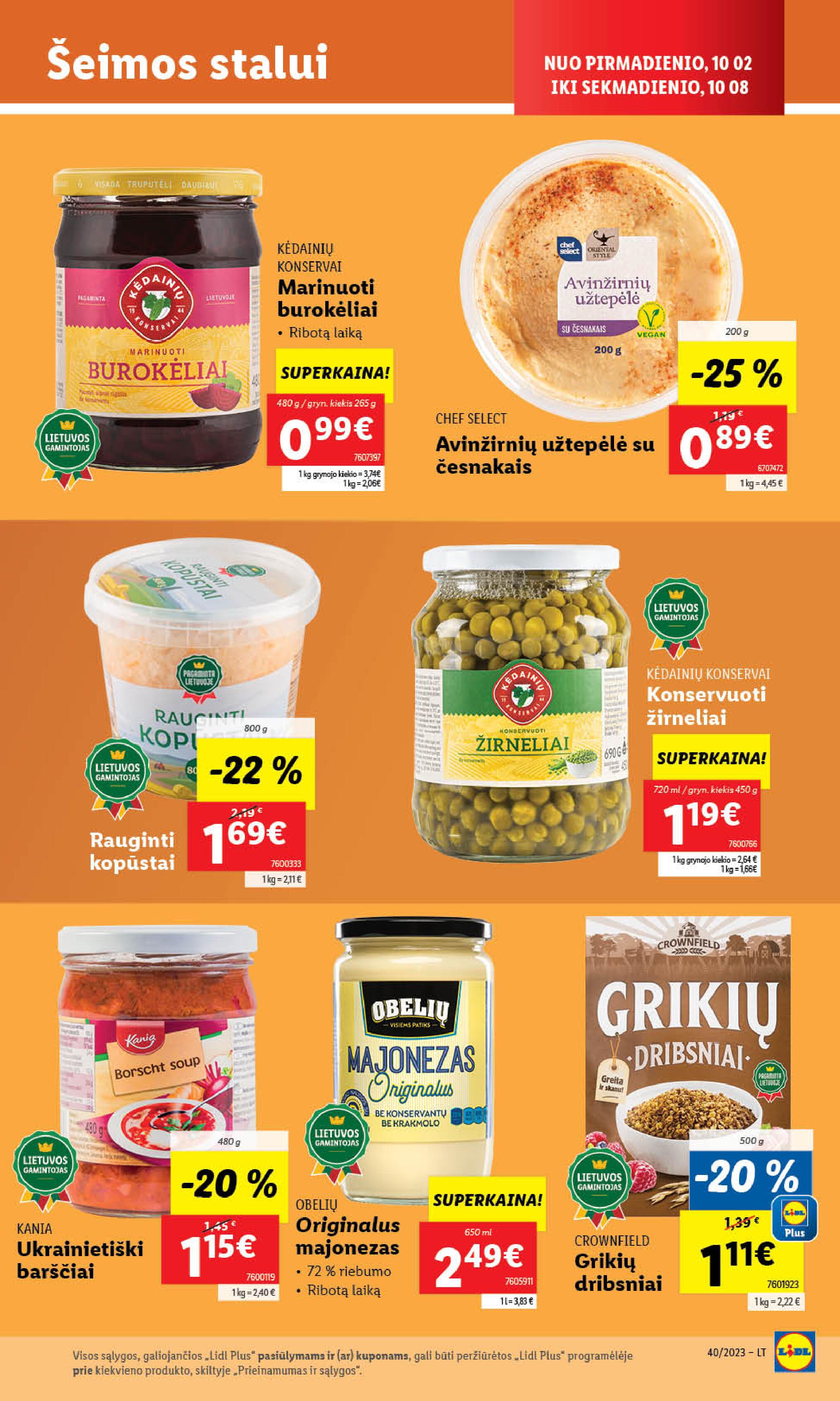 Naujausias LIDL kaininis katalogas 2023.10.02 - 2023.10.08