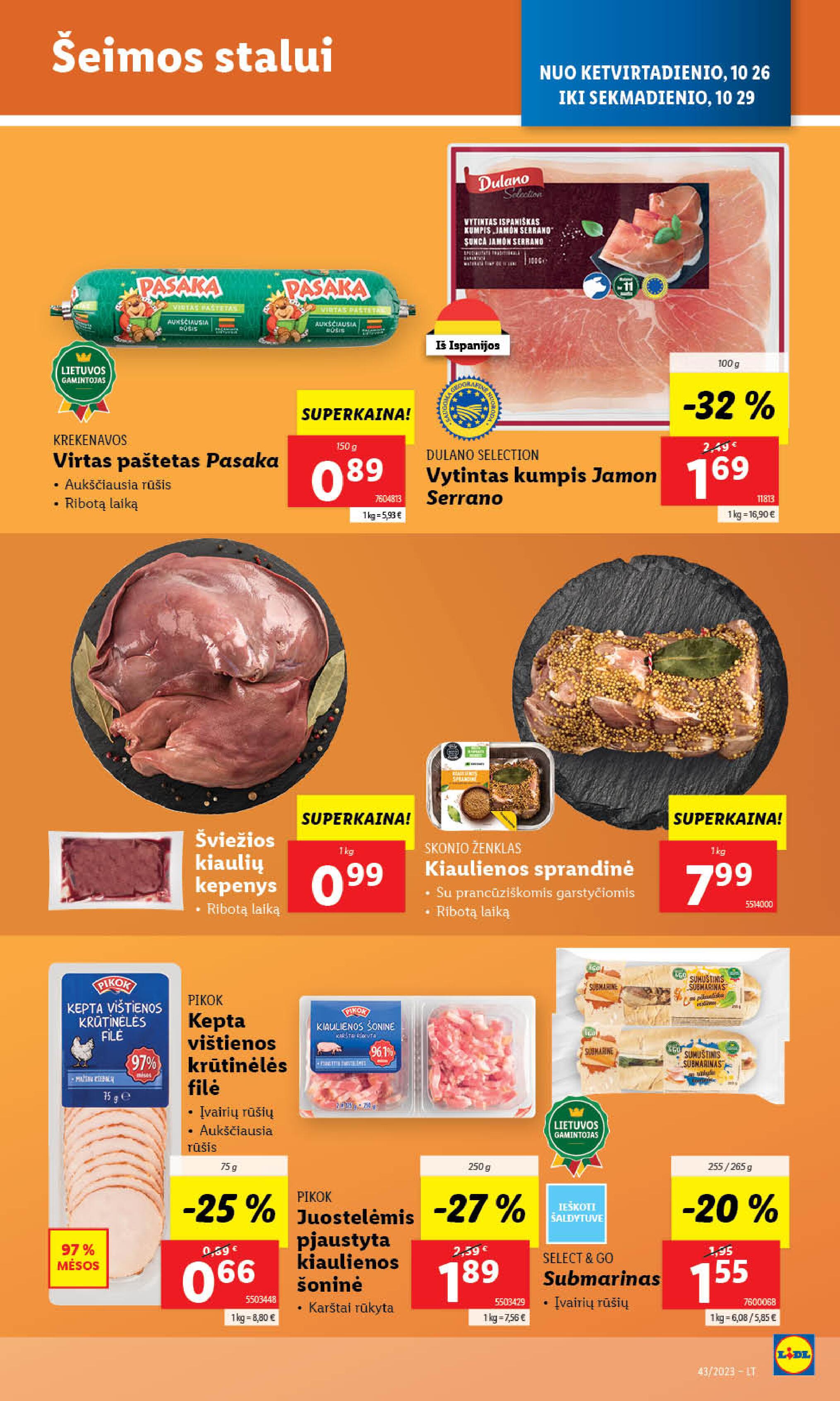 Naujausias LIDL kaininis katalogas 2023.10.23 - 2023.10.29