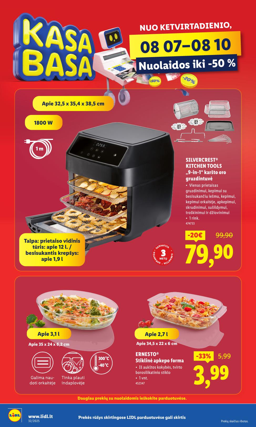 LIDL ne maisto prekių leidinys 2025.08.04 - 2025.08.10