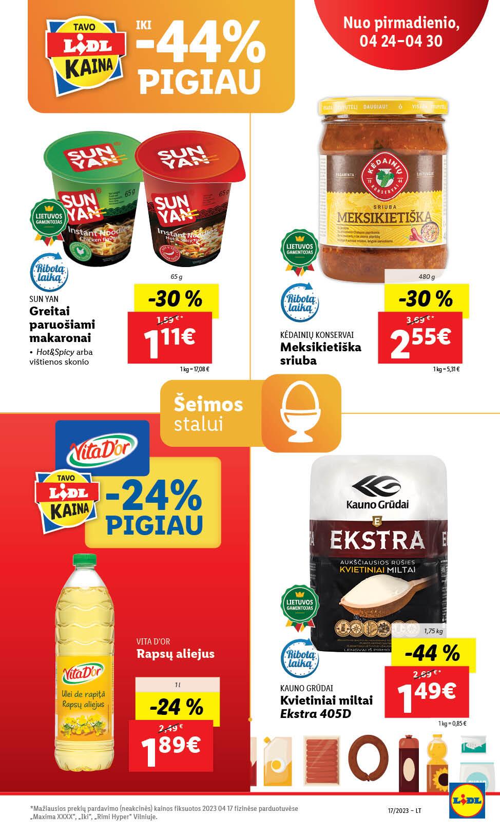Naujausias LIDL kaininis katalogas 2023.04.24 - 2023.04.30