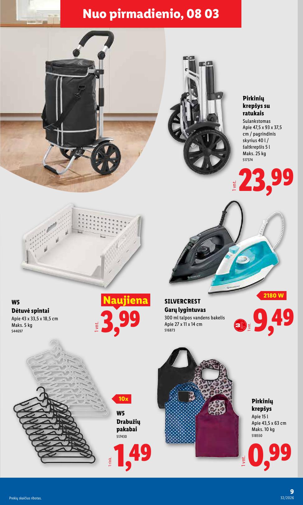 LIDL ne  maisto prekių leidinys 2026.08.03 - 2026.08.09