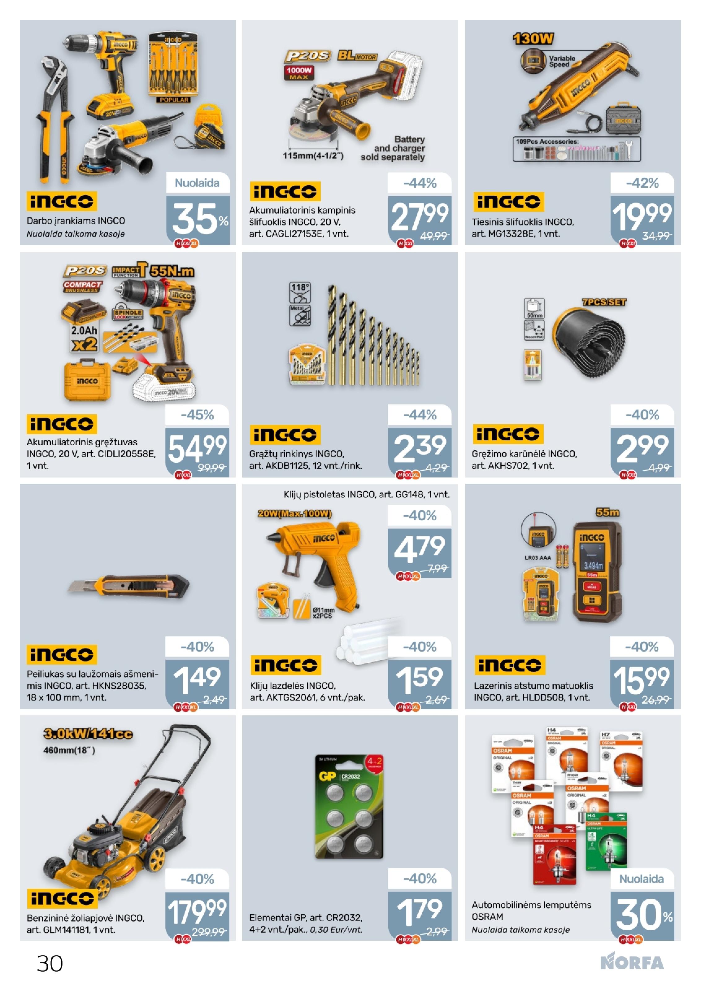 Naujausias NORFA kaininis katalogas 2026.04.30 - 2026.05.13