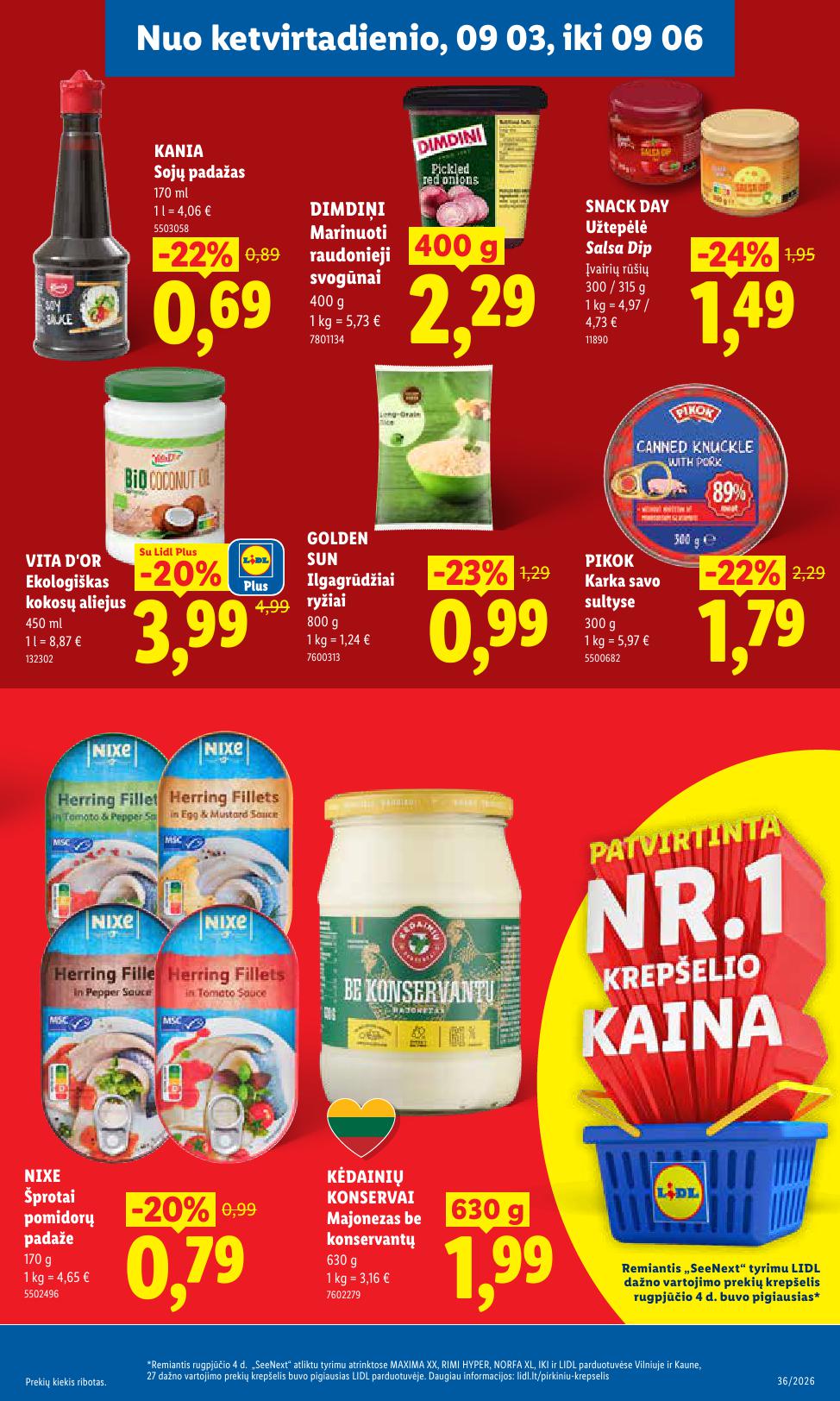 LIDL akcijų ir nuolaidų leidinys 2026.08.31 - 2026.09.06