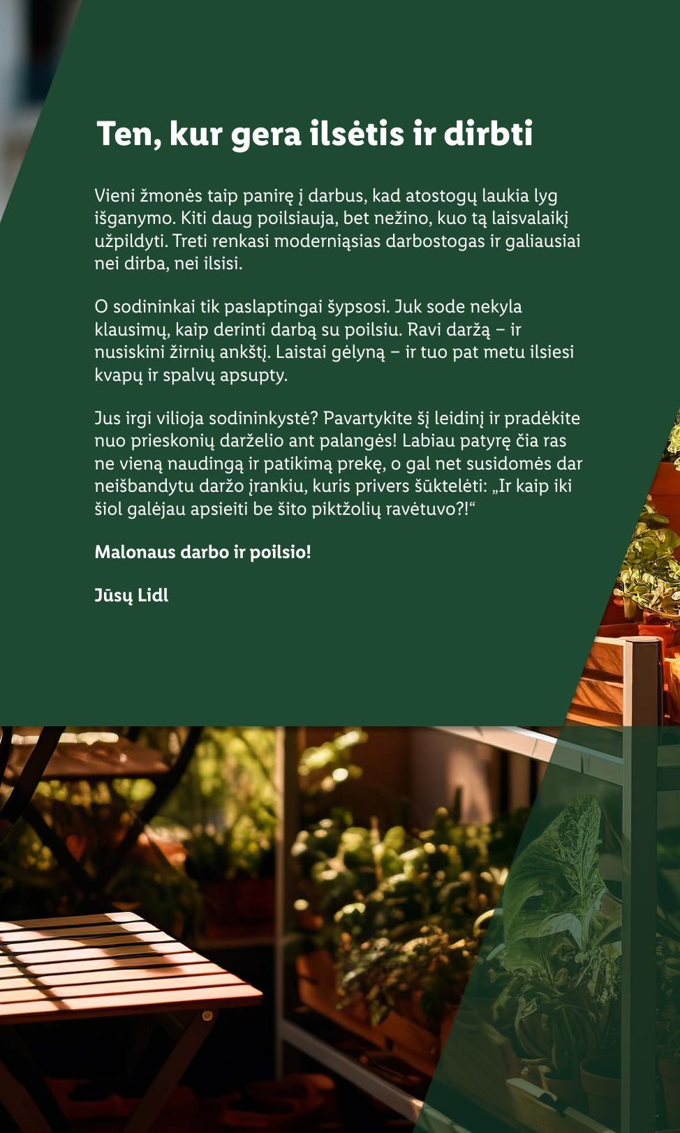 LIDL katalogas "Sodui valio !" galioja nuo 2026.02.16