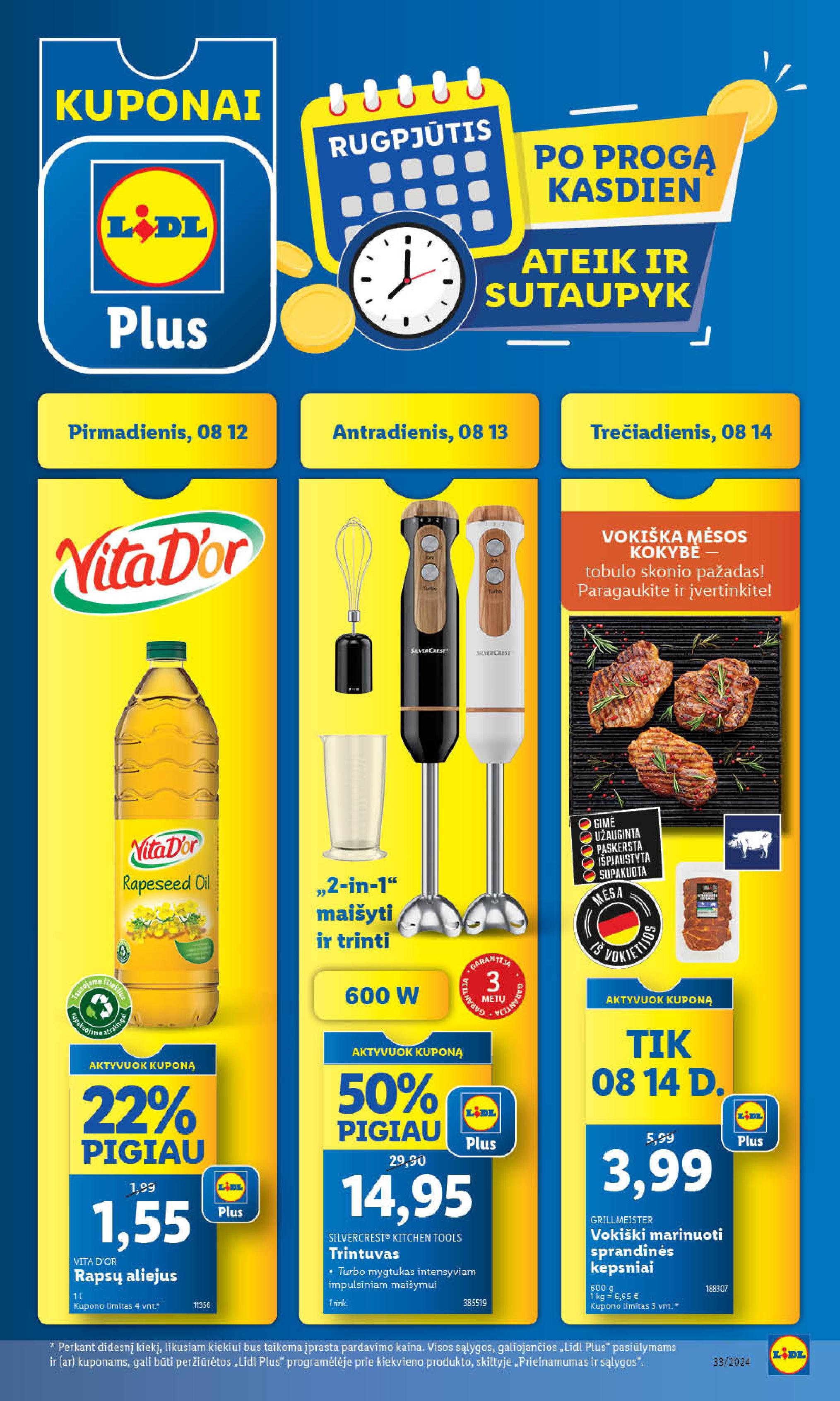 Naujausias LIDL kaininis katalogas 2024.08.12 - 2024.08.18