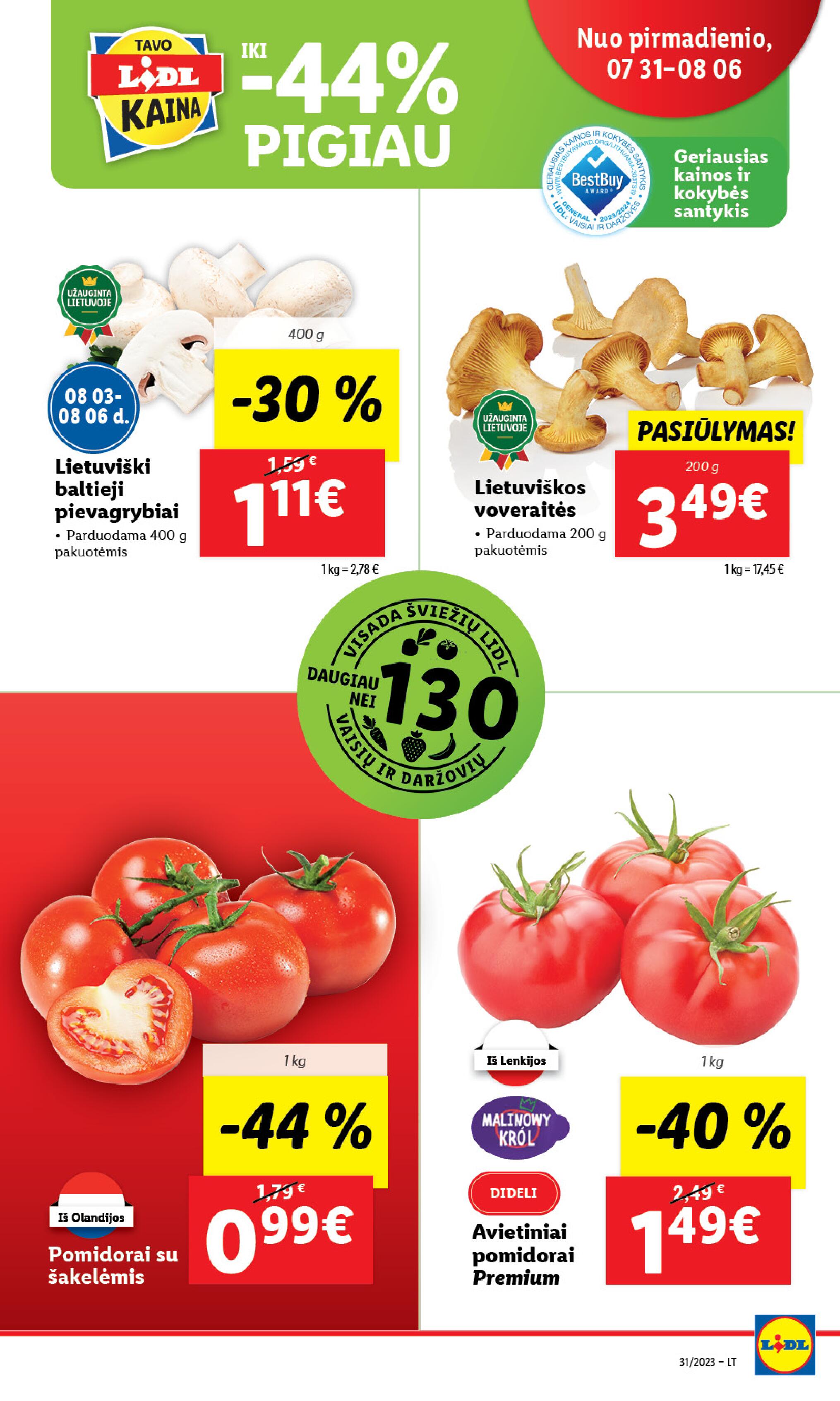 Naujausias LIDL kaininis katalogas 2023.07.31 - 2023.08.06