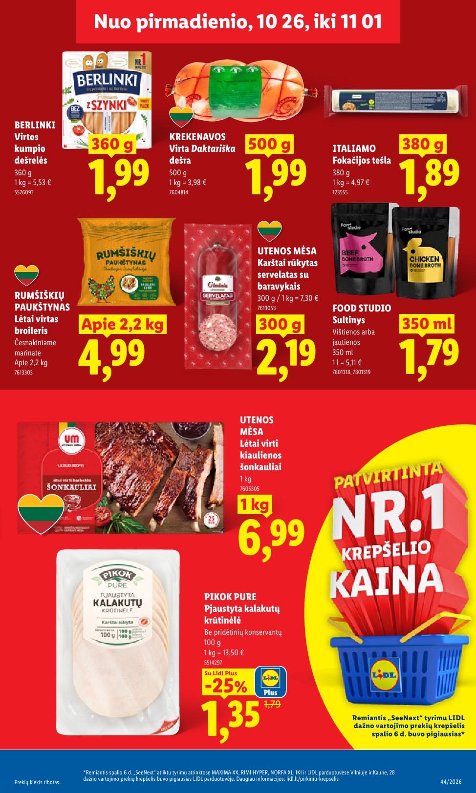 Naujausias LIDL kaininis katalogas 2026.10.26 - 2026.11.01