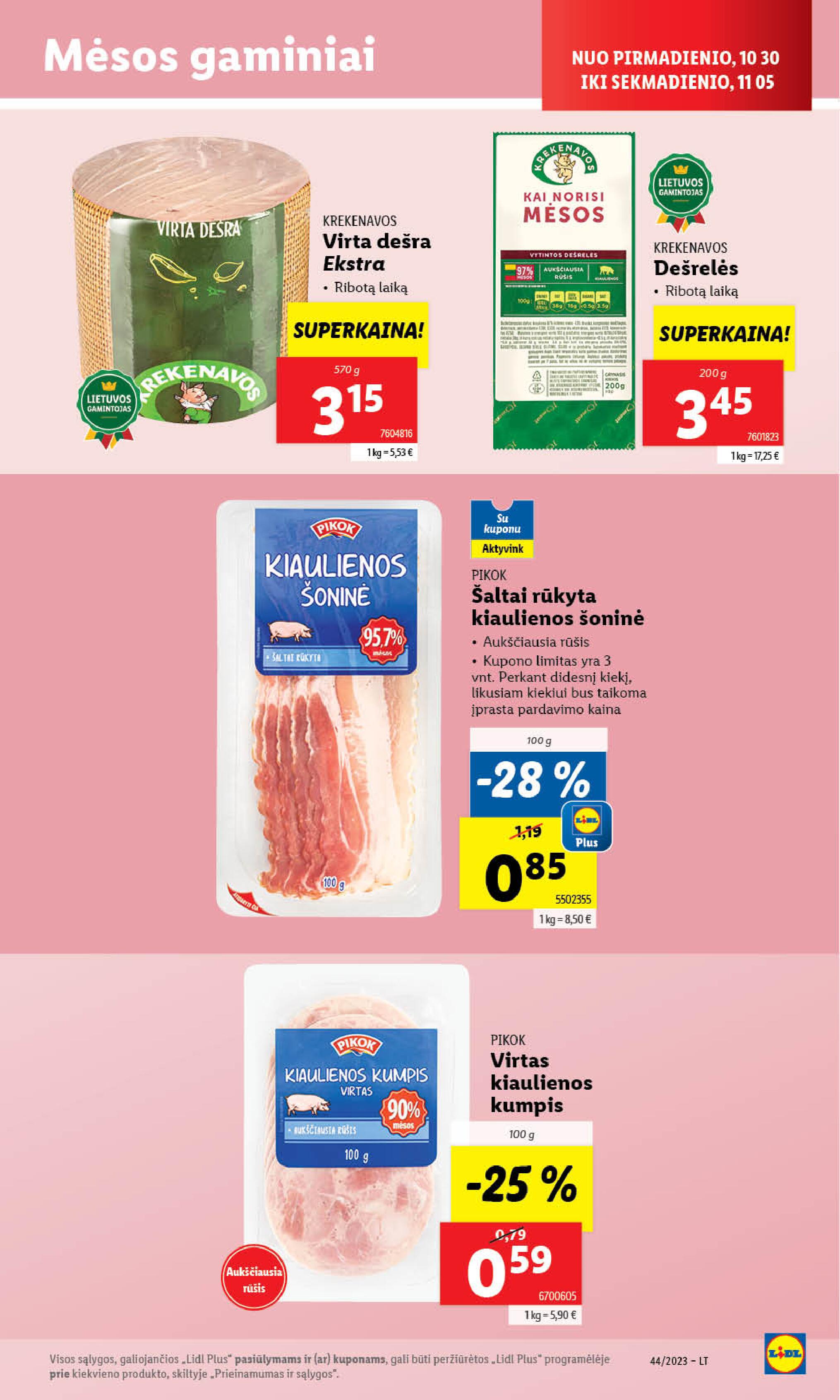 Naujausias LIDL kaininis katalogas 2023.10.30 - 2023.11.05
