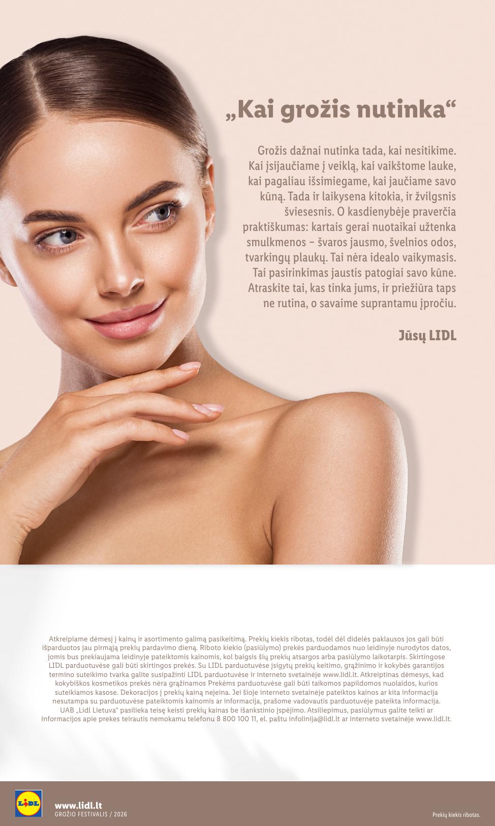 LIDL nuolaidų katalogas "Grožio festivalis" galioja nuo 2026.02.12