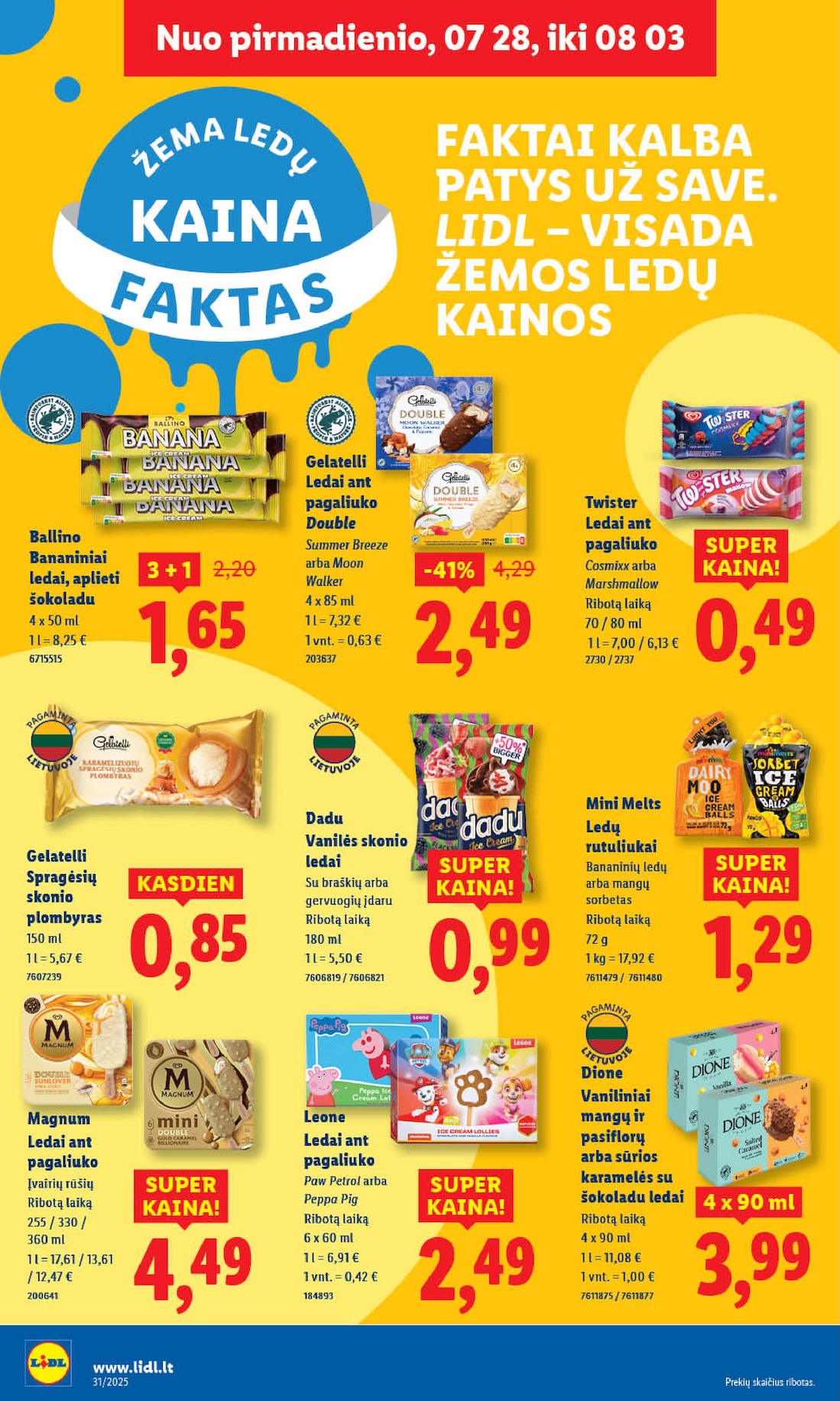 Naujausias LIDL kaininis katalogas 2025.07.28 - 2025.08.03