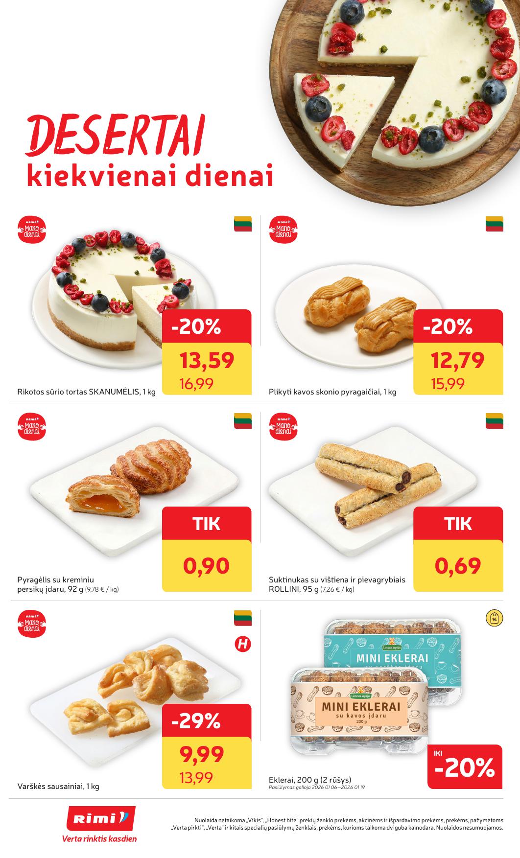 Naujausias RIMI kaininis katalogas 2026.01.13 - 2026.01.19